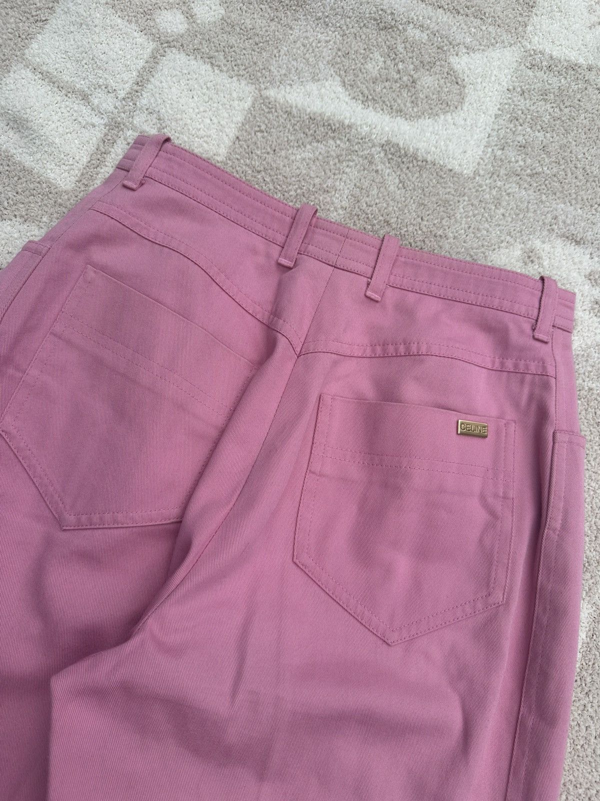 Celine Vintage Celine Paris High Rise Straight Leg Pink Jeans Sz 36 Size 36" / US 14 / IT 50 - 2 Thumbnail