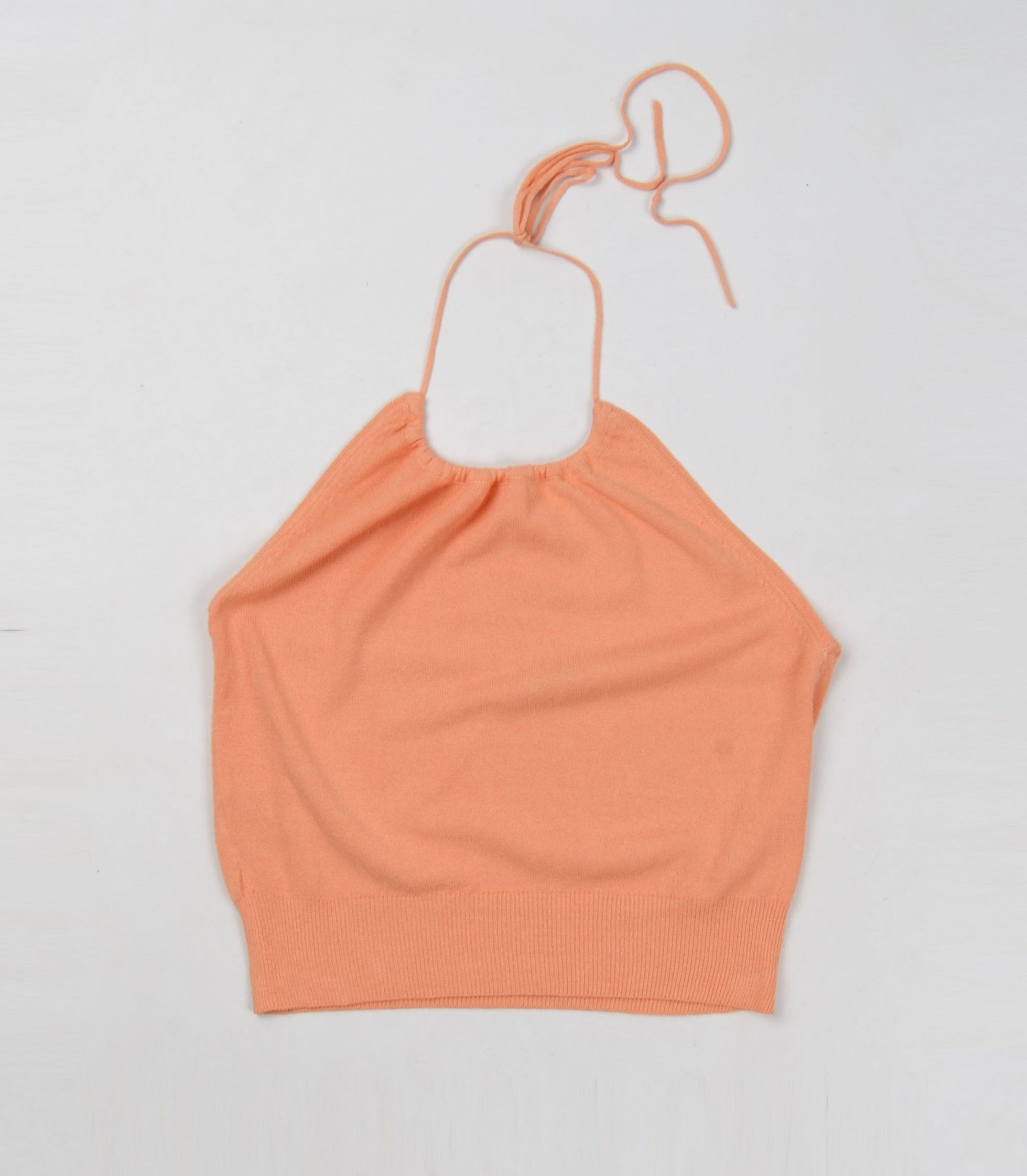 Vintage Vintage Naf Naf Y2K Apricot Knit Halter Top Size M / US 6-8 / IT 42-44 - 3 Thumbnail