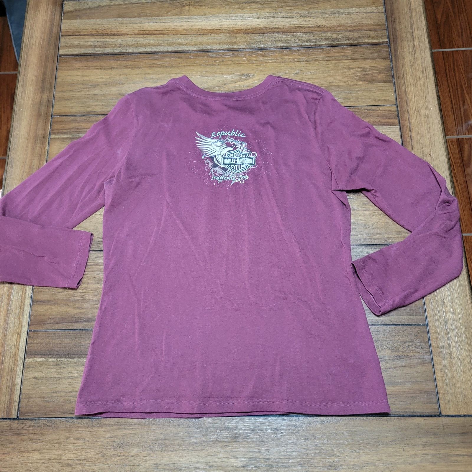 Harley Davidson Harley Davidson LS Tee w/ Bling "Stafford, TX" - Size Large* Size L / US 10 / IT 46 - 3 Thumbnail