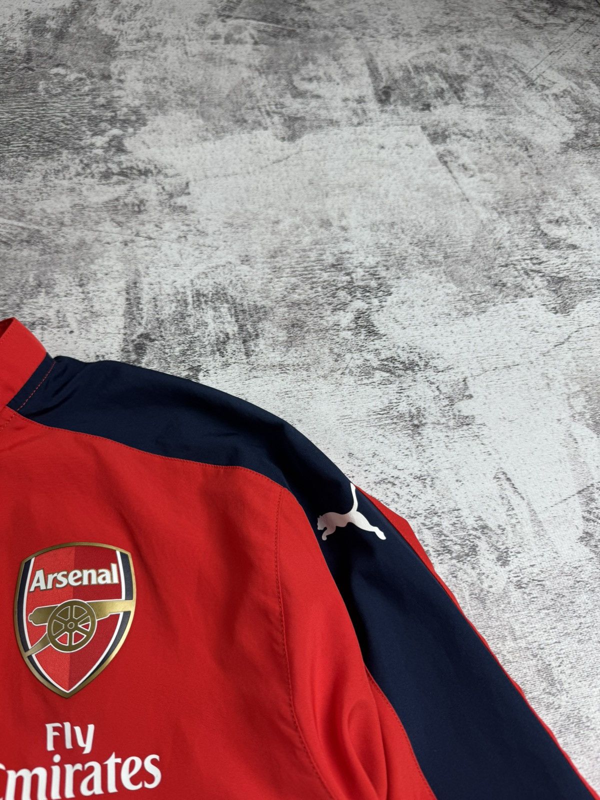Puma Arsenal 2015/2016 Vintage Football Soccer Training Light Jacket Windbreaker Size US L / EU 52-54 / 3 - 10 Thumbnail
