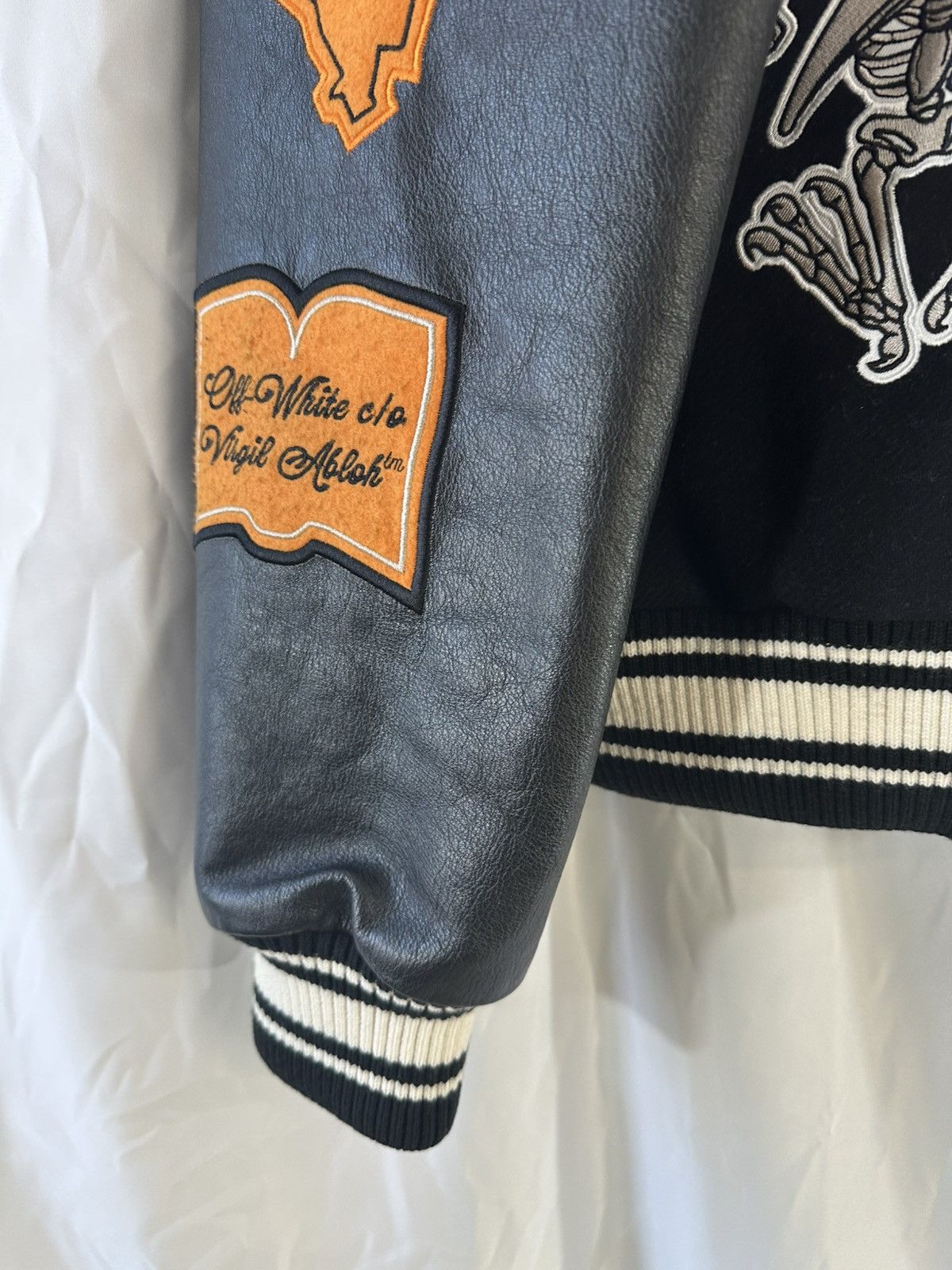 Off-White Off White Embroidery Patched Varsity Jacket Size US L / EU 52-54 / 3 - 6 Thumbnail