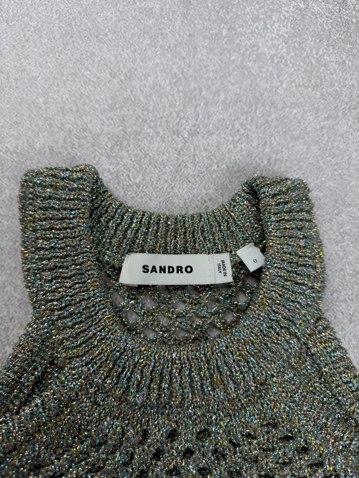 Sandro Sandro Cropped Crochet Top Multicolor Size 0 Size XS / US 0-2 / IT 36-38 - 5 Thumbnail