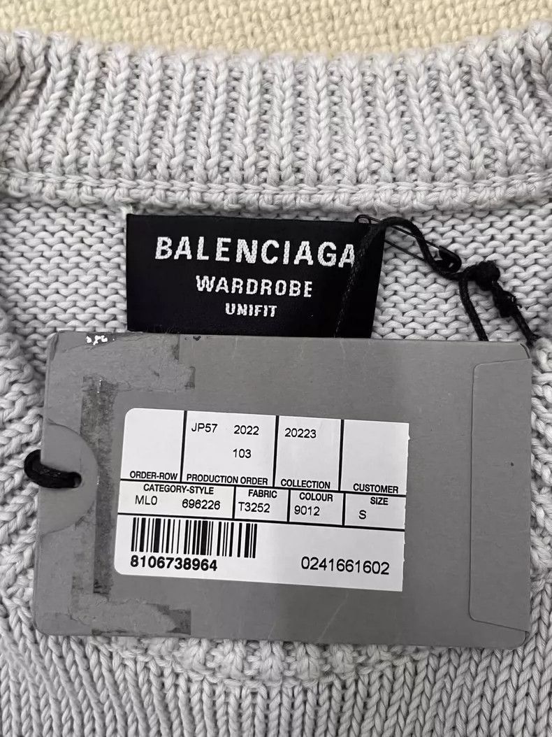 Balenciaga Balenciaga Embroidered Logo Long Sleeve Sweater-2506 Size US S / EU 44-46 / 1 - 4 Thumbnail