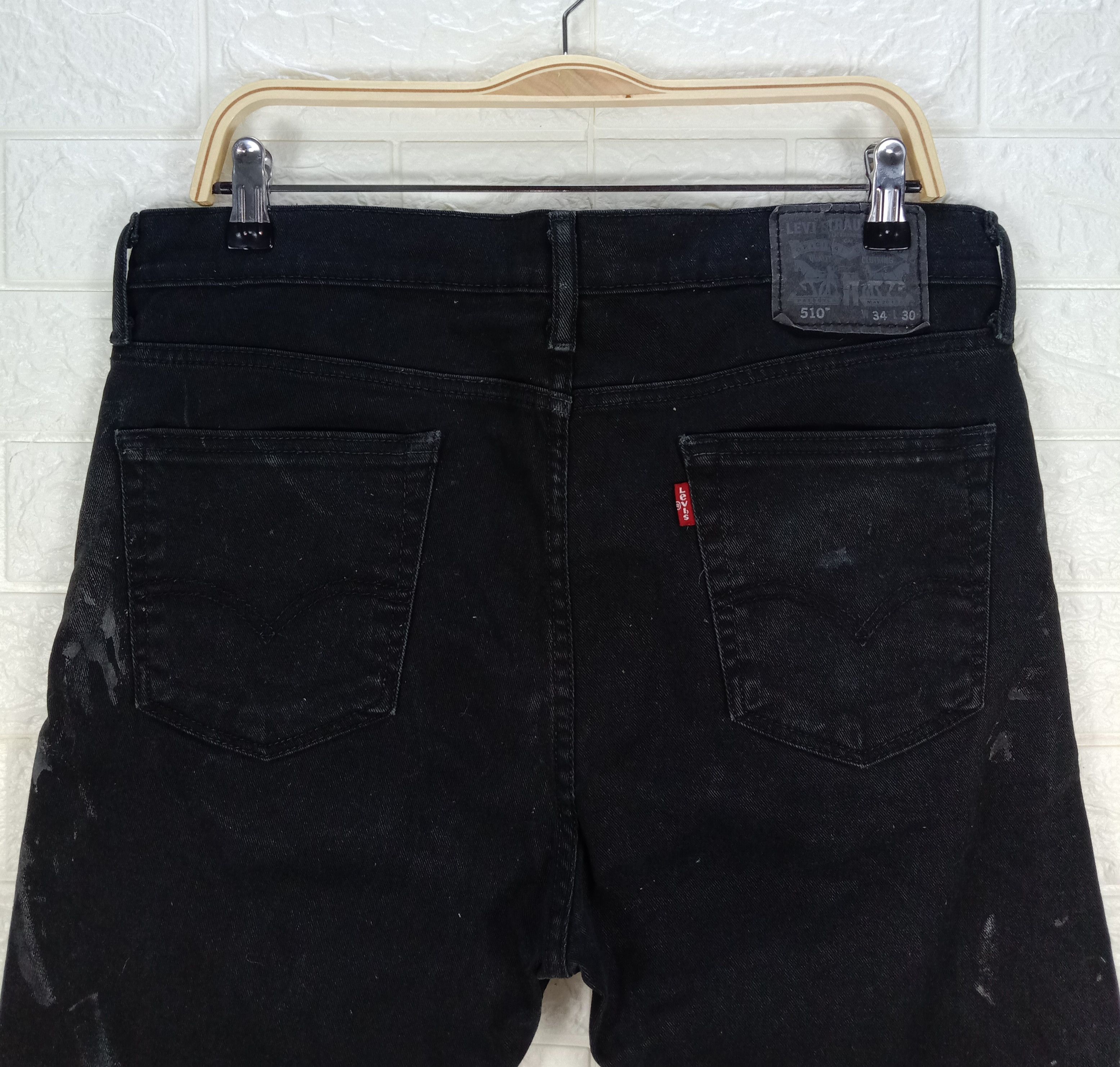 Levi's Vintage Levi's 510 Jeans Super Black Paint Splatter Denim Size US 34 / EU 50 - 6 Thumbnail