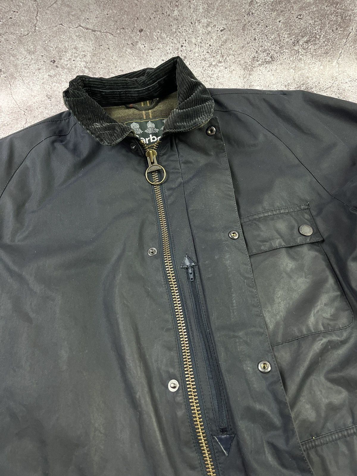 Barbour Barbour Rufford Wax Black Classic Tartan Waxed Cotton Jacket Size US XL / EU 56 / 4 - 4 Thumbnail