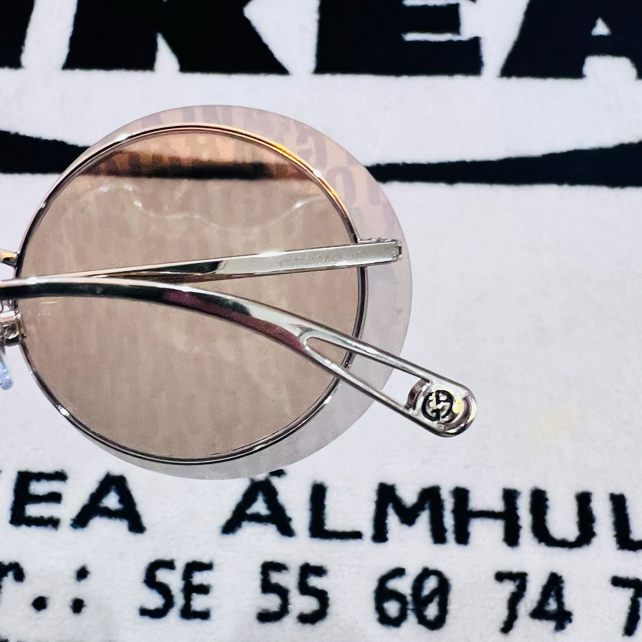 Giorgio Armani Giorgio Armani Round All-over Logo Metal Sunglasses Size ONE SIZE - 9 Thumbnail