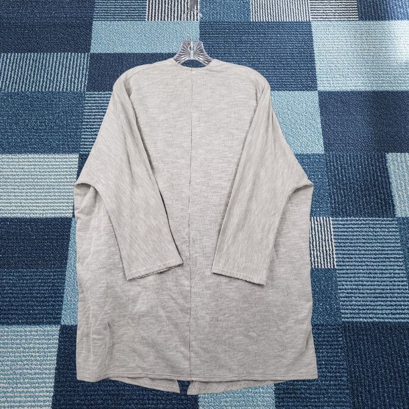 DONNI. Donni Cardigan Womens One Size Gray Osfa Knit Long Sleeve Ribbed Pockets Stretch Size ONE SIZE - 1 Thumbnail