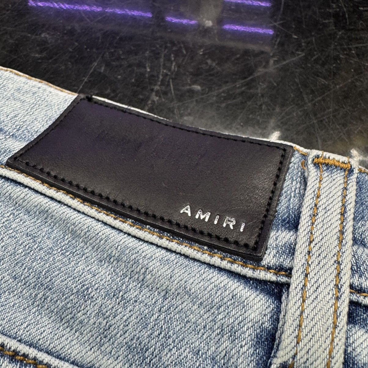 Amiri Amiri Pajama Art Patch Jeans Light Blue Size US 38 / EU 54 - 10 Thumbnail