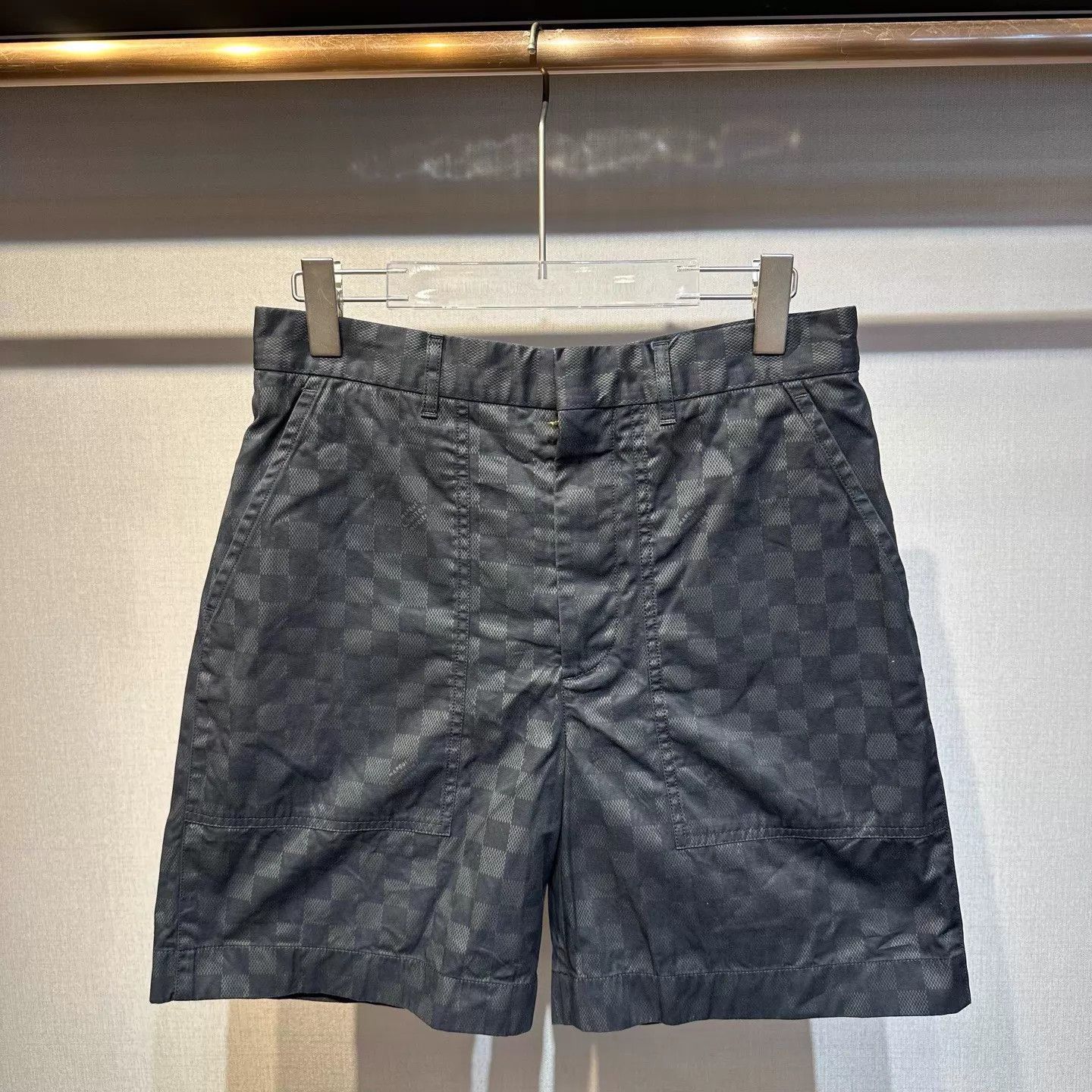Louis Vuitton Black Checkered Casual Shorts Size 30 Size US 30 / EU 46 - 1 Thumbnail