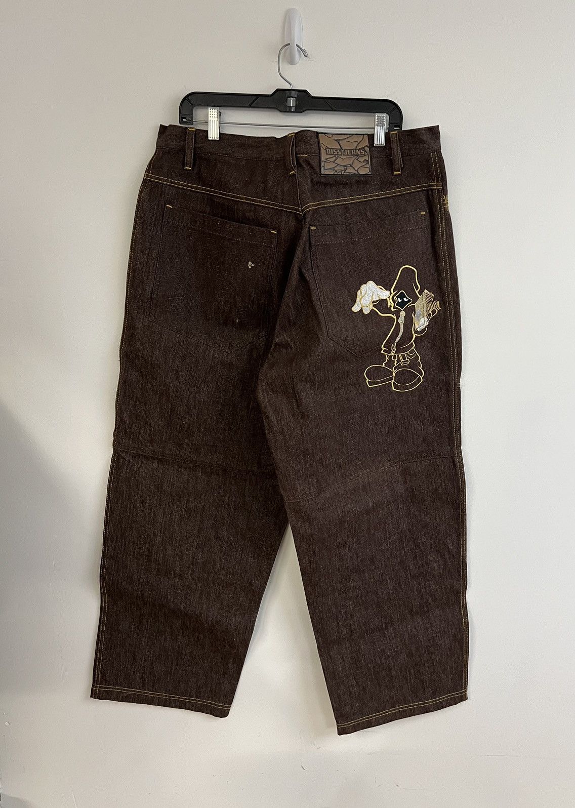 Streetwear Rare Diss Jeans Embroidered Shadow Boy Baggy Raw Denim Jeans