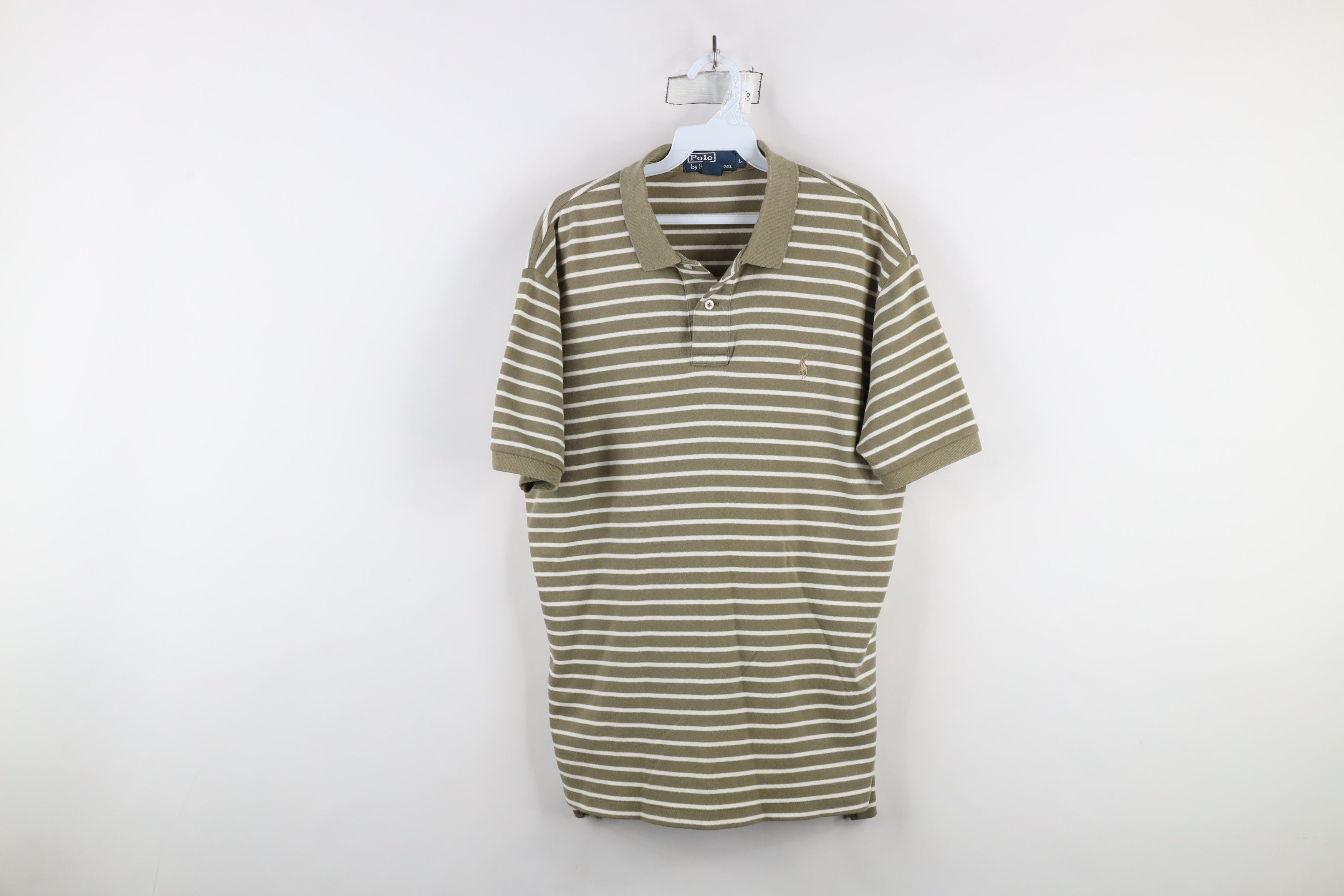 Ralph Lauren × Vintage Vintage 90s Ralph Lauren Soft Touch Cotton Polo Shirt Green Size US L / EU 52-54 / 3 - 1 Thumbnail