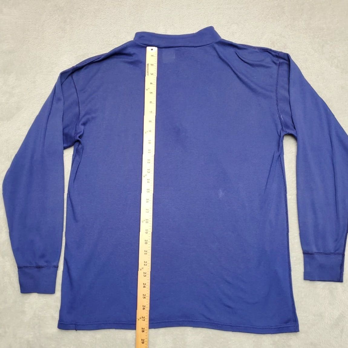 Vintage VTG Cabela's Shirt Mens L Blue Baselayer Performance Stretch 1/4 Zip Outdoors Size US L / EU 52-54 / 3 - 7 Thumbnail