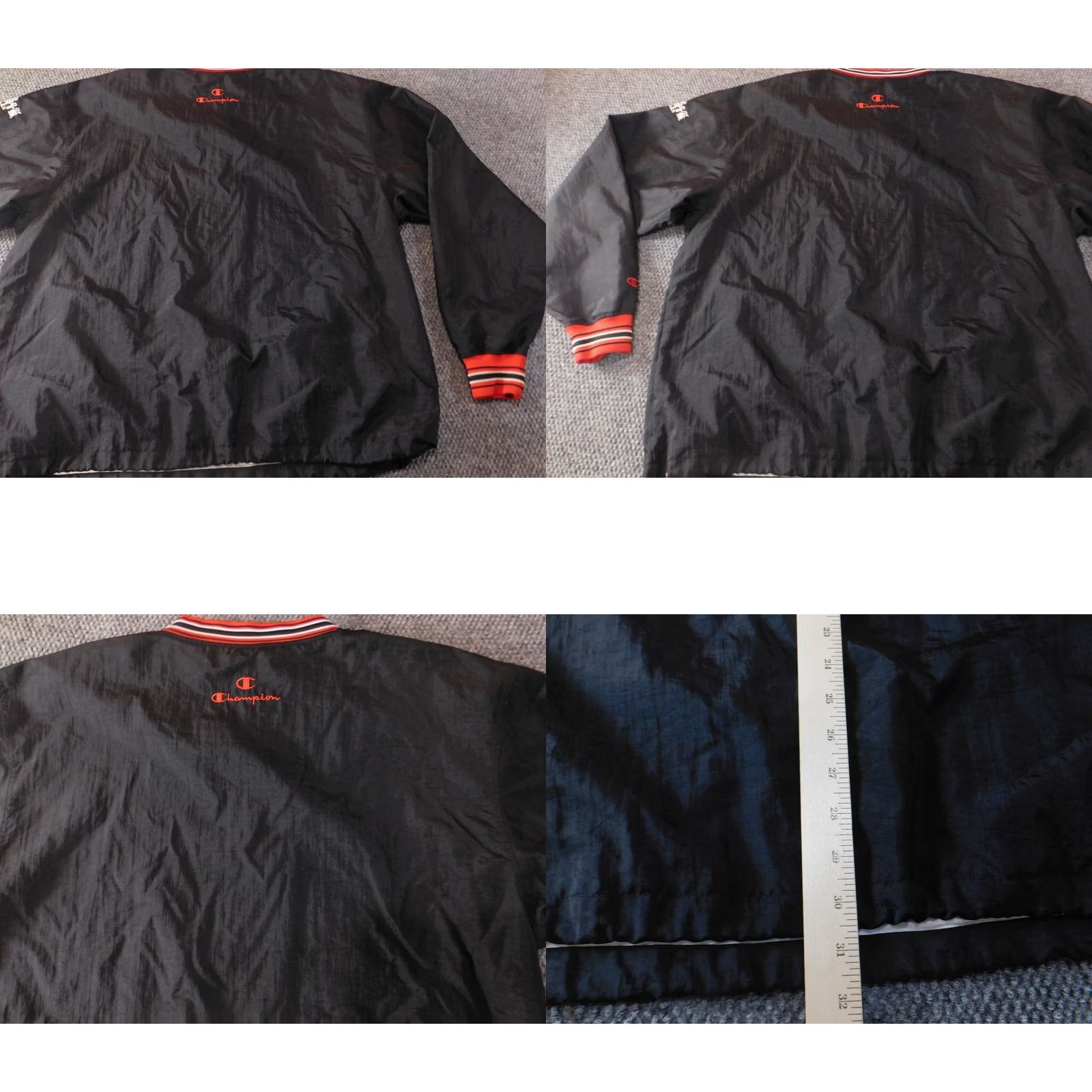 Champion VINTAGE Disney Sweatshirt XL Mens Zip Zip Black Polyester Knit Zipper Long Sleeve Pattern Solid 90s Y2K Champion Pullover Music Size US XL / EU 56 / 4 - 8 Thumbnail
