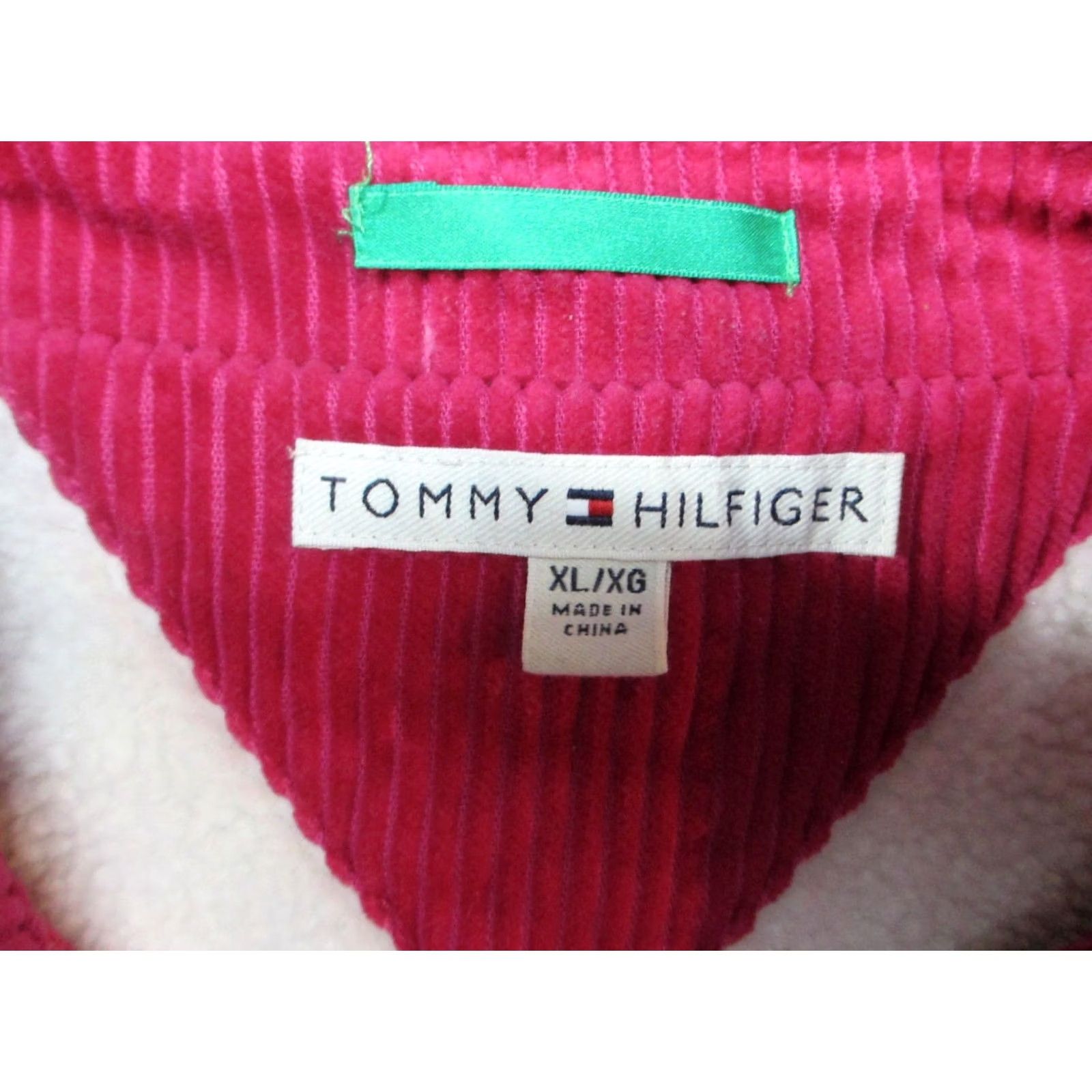 Tommy Hilfiger Tommy Hilfiger Jacket Womens XL Pink Corduroy Sherpa Lined Winter Double Breasted Coat/Pea Coat Short Length Size XL / US 12-14 / IT 48-50 - 2 Thumbnail