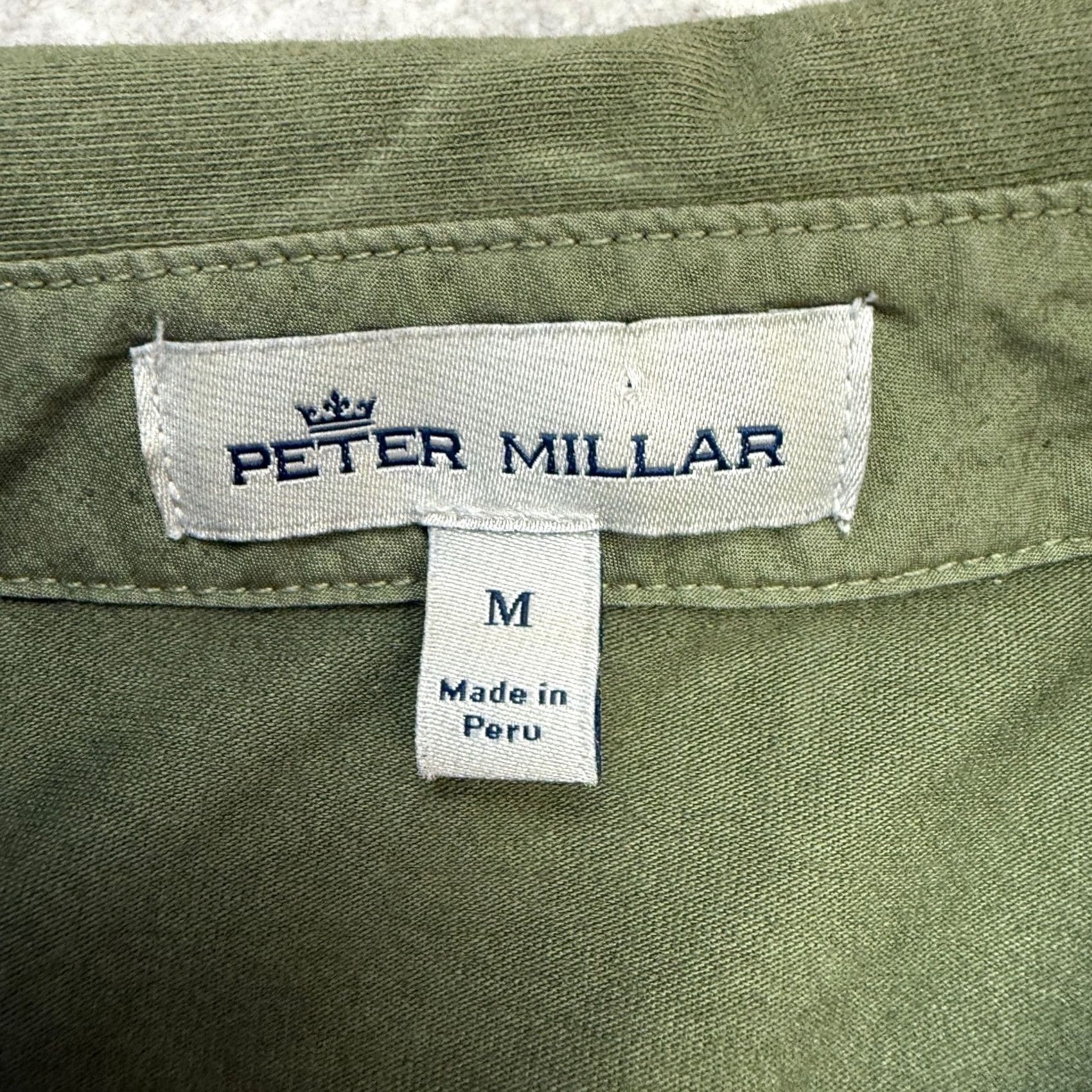 Peter Millar Peter Millar Shirt Mens M Green Crown Lava Wash Jersey Pearl Snap Stretch Long Sleeve Collared Button-Up Cotton Spandex Casual Western 90s? Size US M / EU 48-50 / 2 - 5 Thumbnail