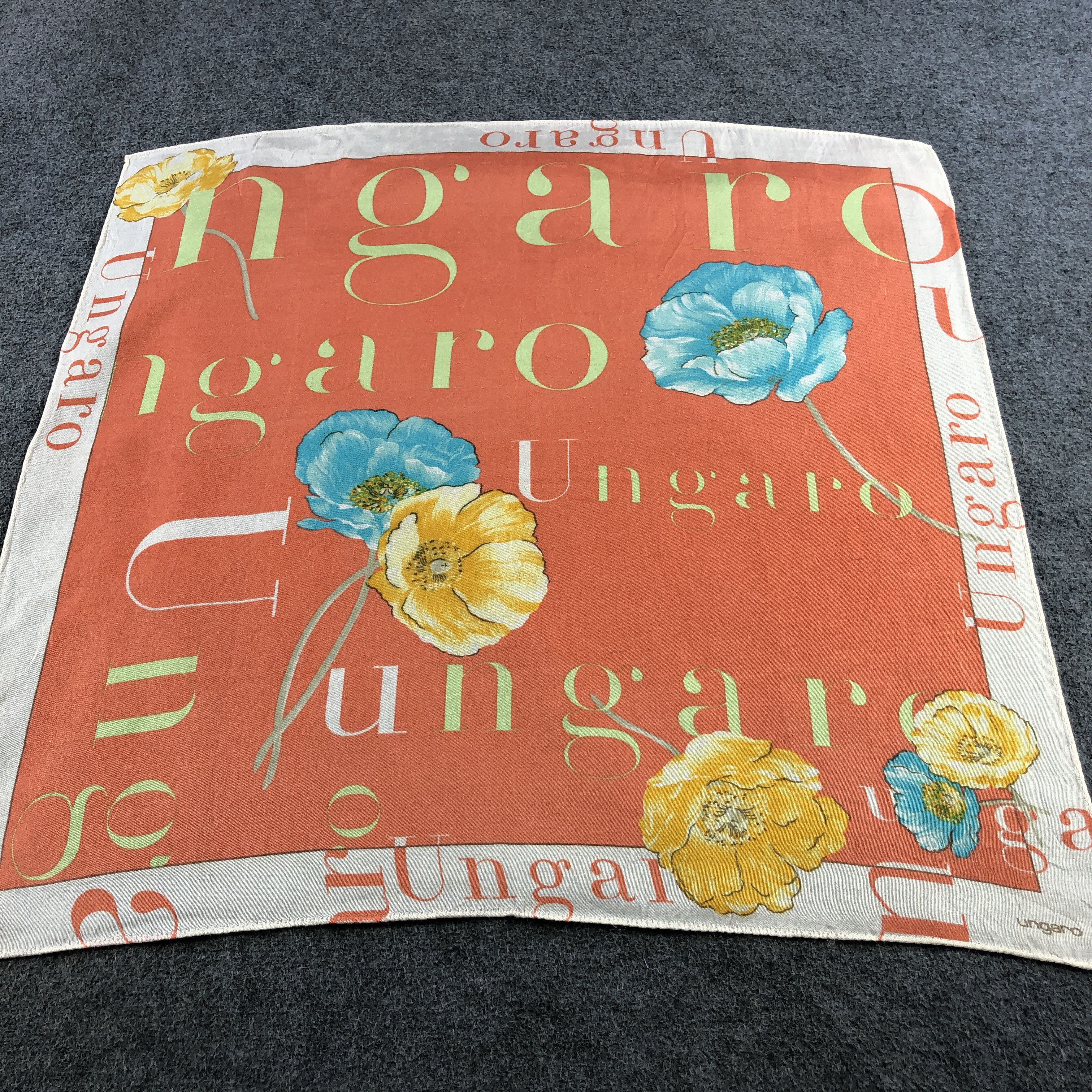 Ungaro Paris Ungaro Floral Silk Scarf M1067 Size ONE SIZE - 2 Thumbnail