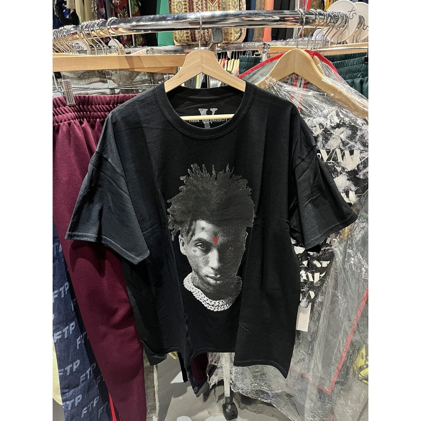 image of Vlone X Nba Youngboy Reapers Child Black T-Shirt Size Xl, Men's
