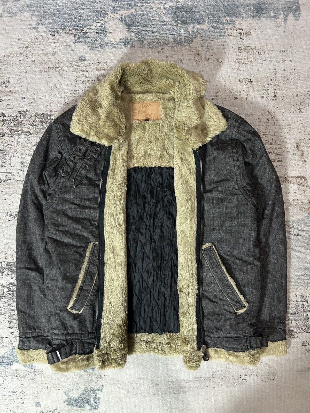 Japanese Brand × Vintage 2000s Never Seen Thing Fur Jacket Size US L / EU 52-54 / 3 - 3 Thumbnail