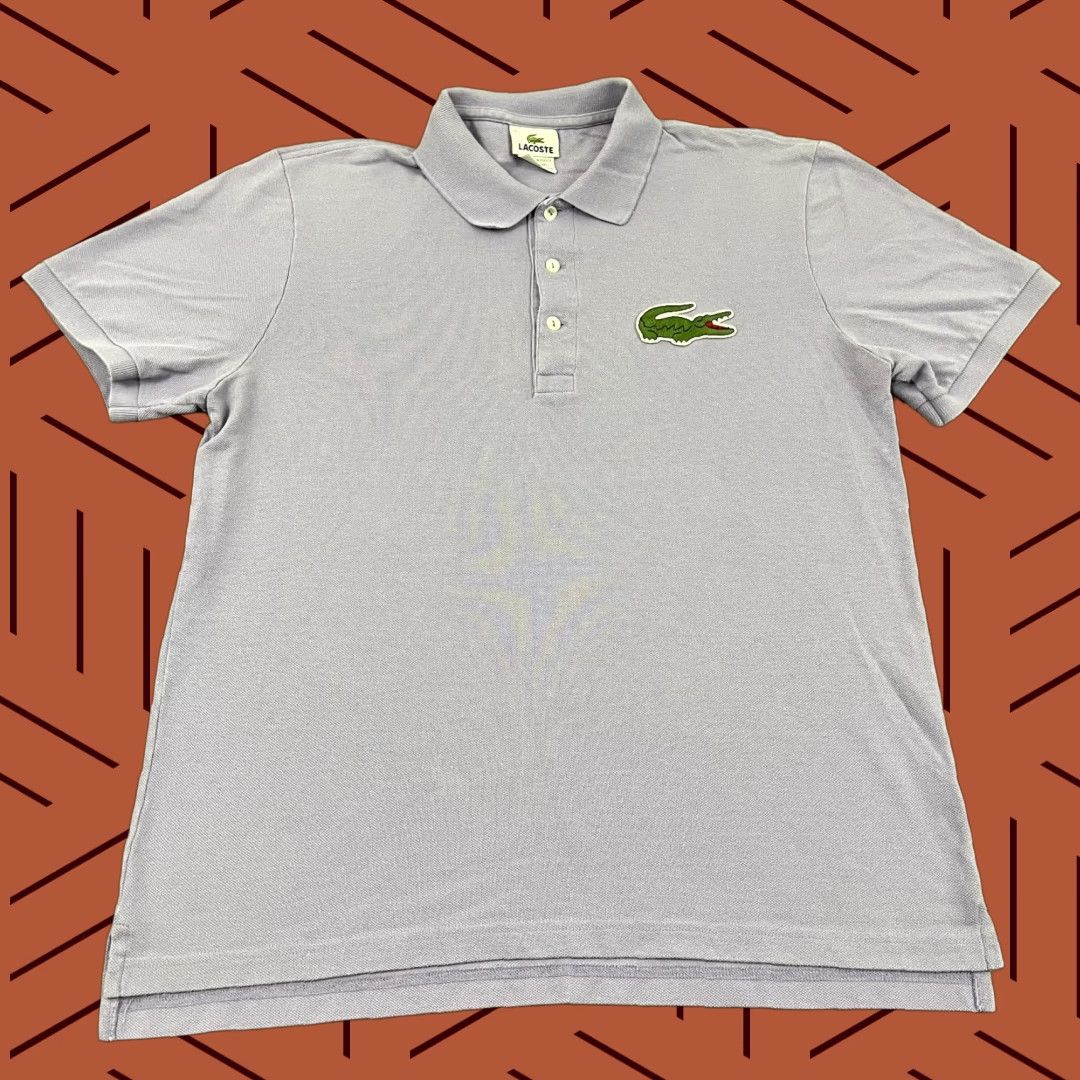 Lacoste VINTAGE Lacoste Polo Shirt Mens Regular Size M Purple Logo 100% Cotton Short Sleeve Polo Golf Tennis White/Preppy Style Size US M / EU 48-50 / 2 - 1 Thumbnail