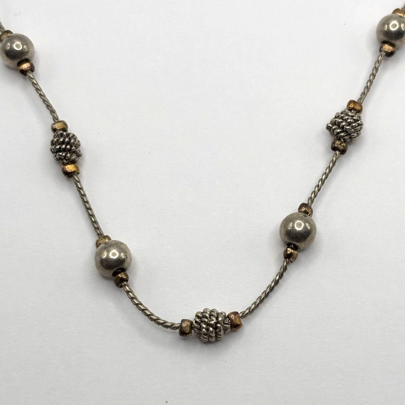 Other Vintage Silver Ball Necklace Size ONE SIZE - 2 Thumbnail