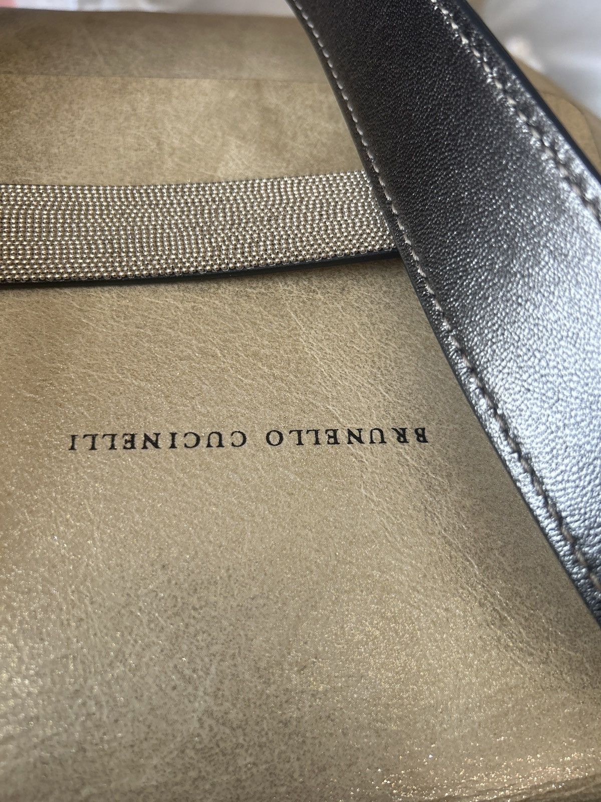 Brunello Cucinelli Metallic Gold Leather new without tags Size ONE SIZE - 10 Thumbnail