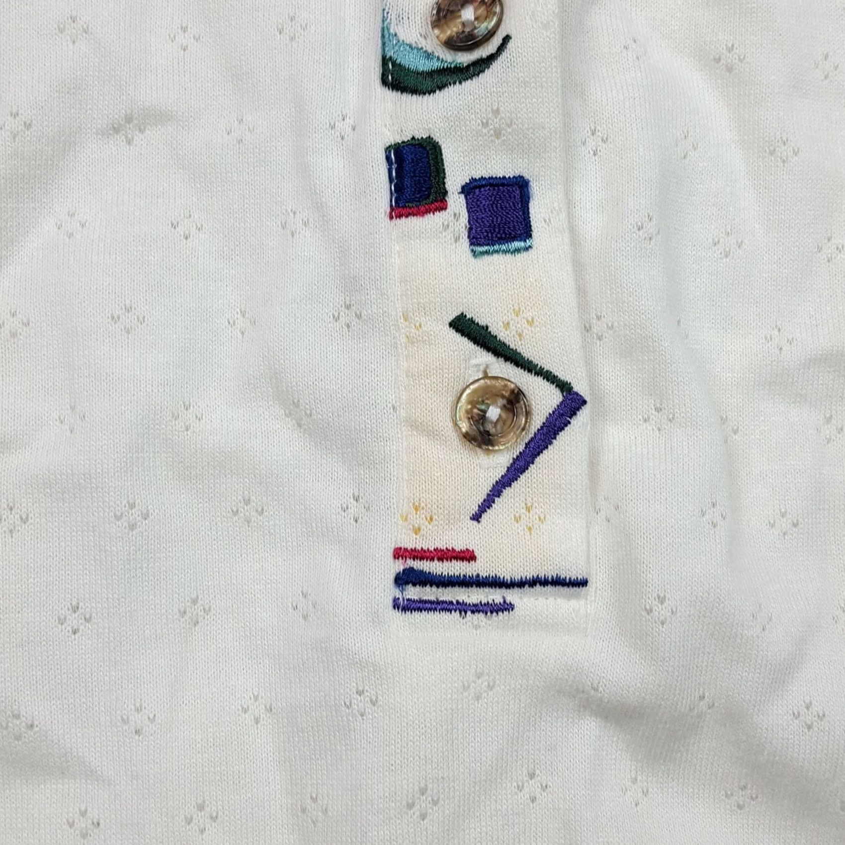 Vintage VINTAGE Darlyn Polo Shirt Women's Golf Tennis Sleeveless Tank Top M White 90s Preppy Casual Shirts Size M / US 6-8 / IT 42-44 - 5 Thumbnail