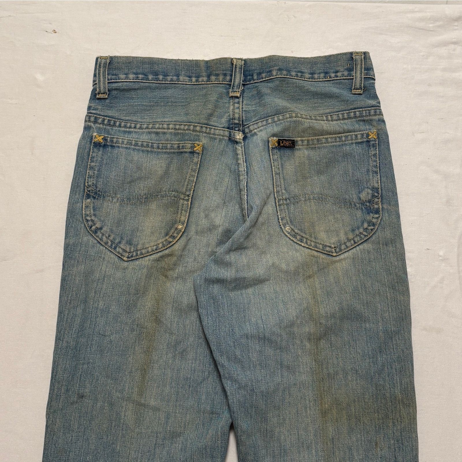 Lee VTG 60's Lee Sanforized Distressed Faded Jeans Blue 28x27 Size US 28 / EU 44 - 5 Thumbnail