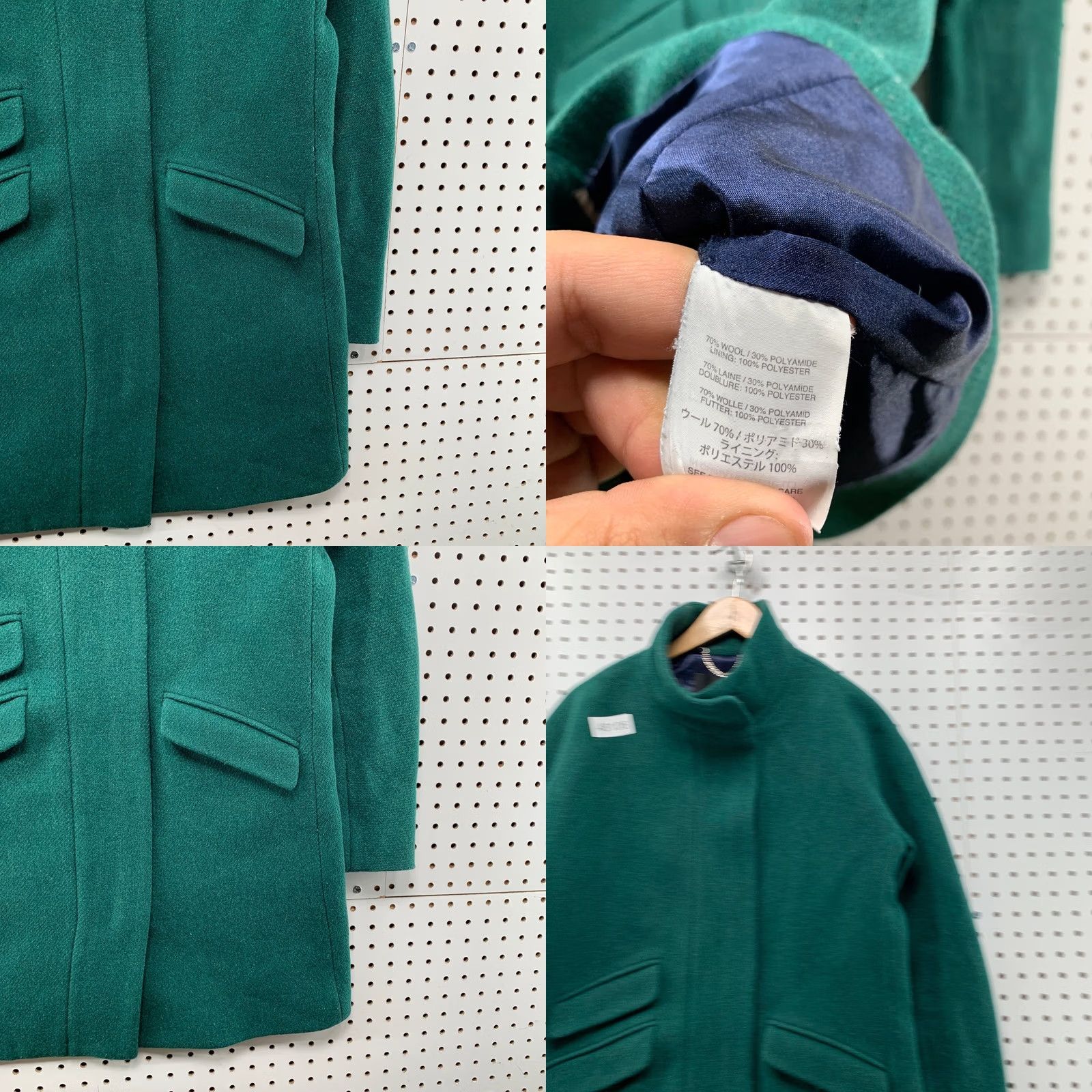 J.Crew J.CREW Italian Wool Coat Womens Size 8 Green Stadium Cloth Wool Blend Overcoat Shirt Size M / US 6-8 / IT 42-44 - 8 Thumbnail
