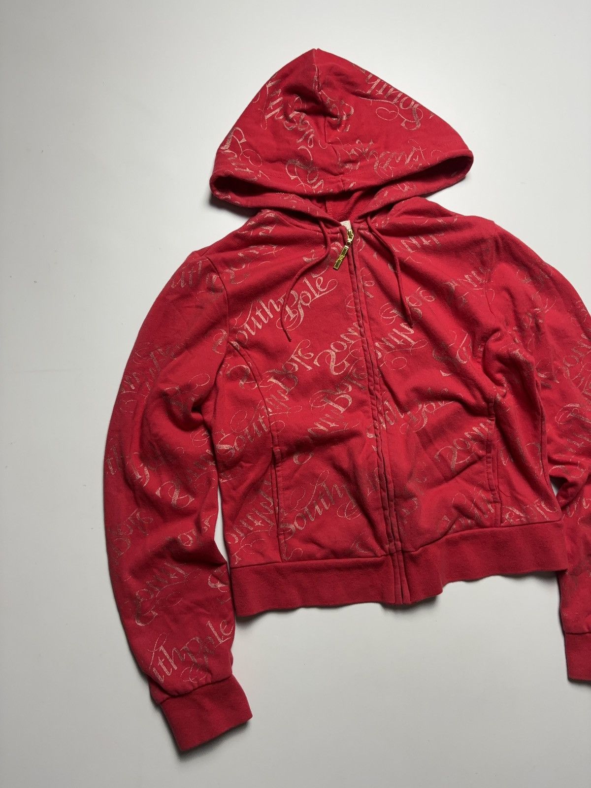 Southpole × Vintage VINTAGE SOUTHPOLE PRINTED CROPPED ZIP HOODIE 00s Size L / US 10 / IT 46 - 3 Thumbnail