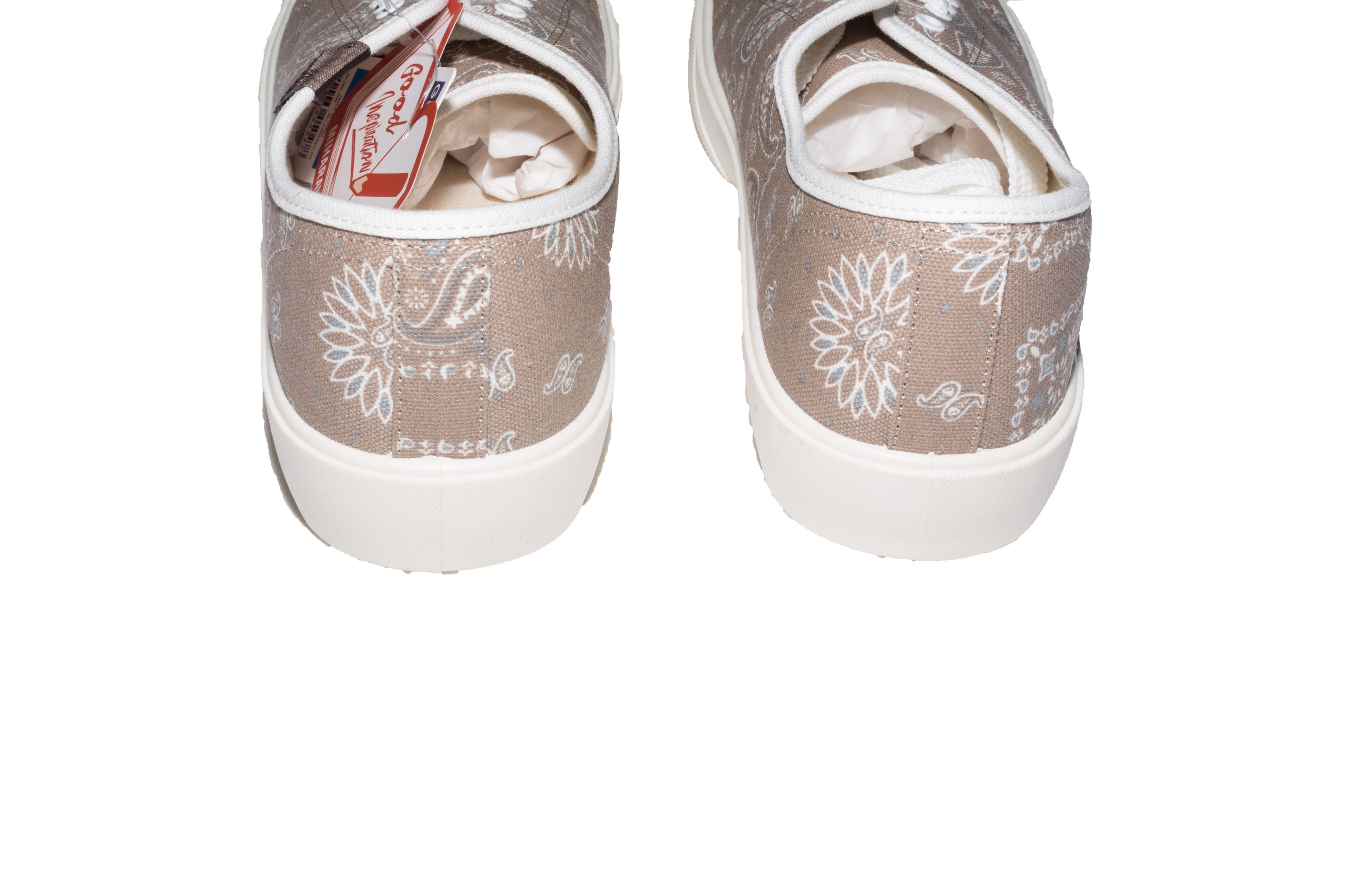 Maison MIHARA YASUHIRO Green Paisley Low Top Court Shoes Size US 10 / EU 43 - 4 Thumbnail