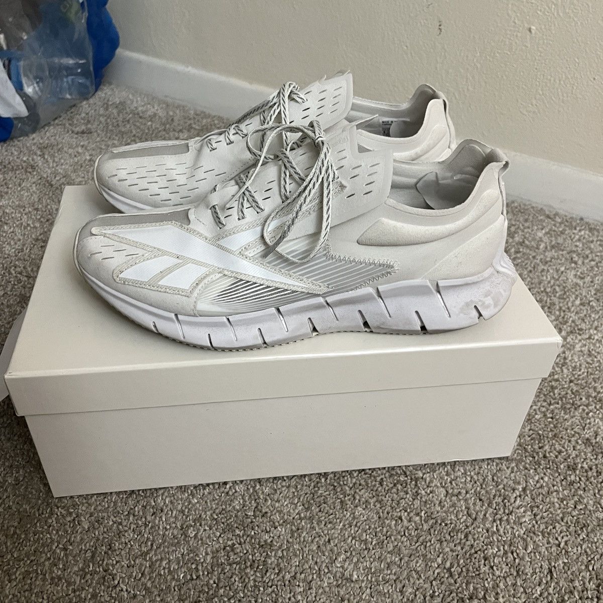 Maison Margiela × Reebok Reebok Zig 3D Storm Maison Margiela Memory Of White Size US 9 / EU 42 - 2 Thumbnail