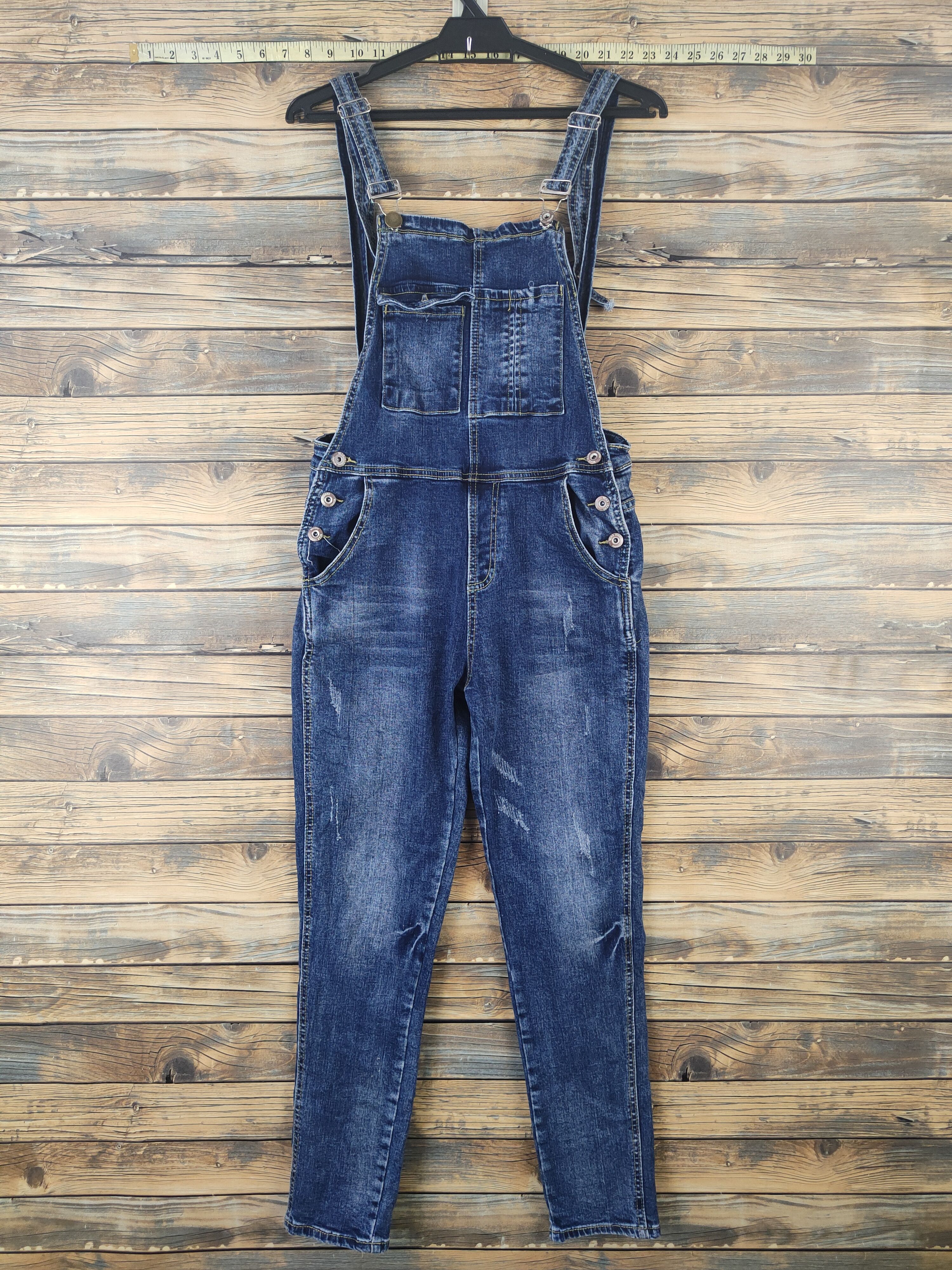Japanese Brand × Vintage Vintage Japanese Brand Dark Blue Denim Jumpsuits Size 30" / US 8 / IT 44 - 1 Thumbnail