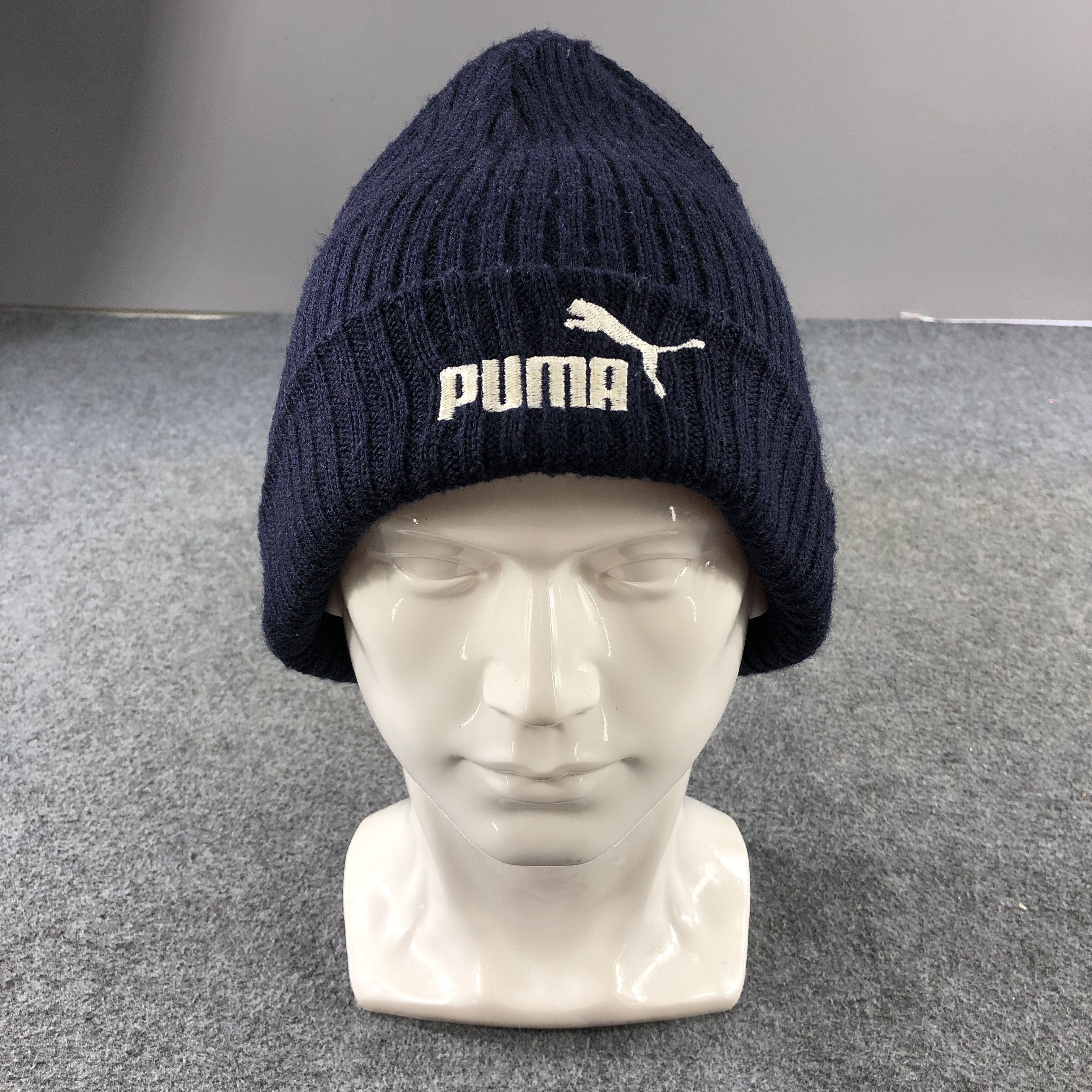 image of Puma Fisherman Pleated Beanie Snowcap Snow Hat B462, Men's