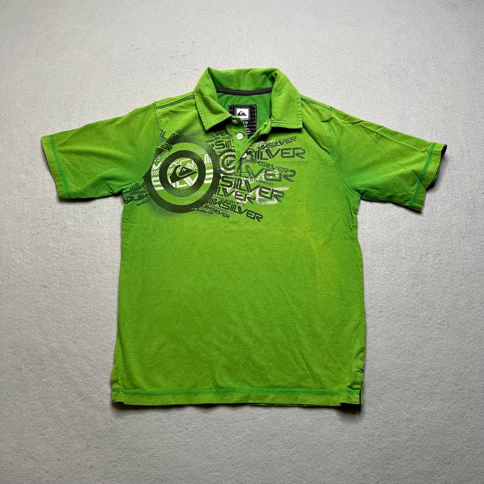Quicksilver Quiksilver Youth Polo Shirt Size 7X XL Green Surf Skate Y2K Size XL / US 12-14 / IT 48-50 - 1 Thumbnail