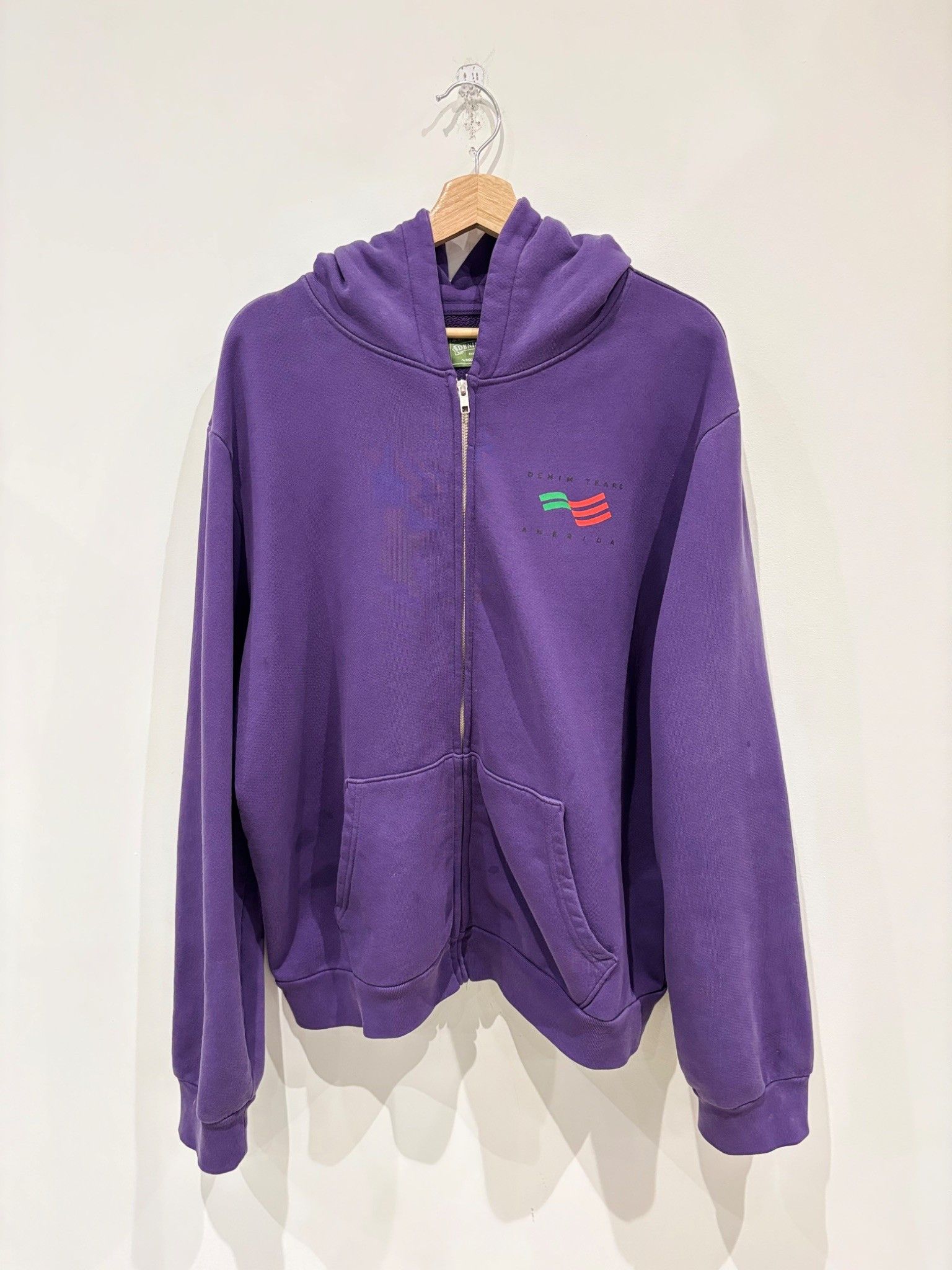 DENIM TEARS Denin Tears America Full-Zip Hoodie Purple Size US XXL / EU 58 / 5 - 1 Thumbnail