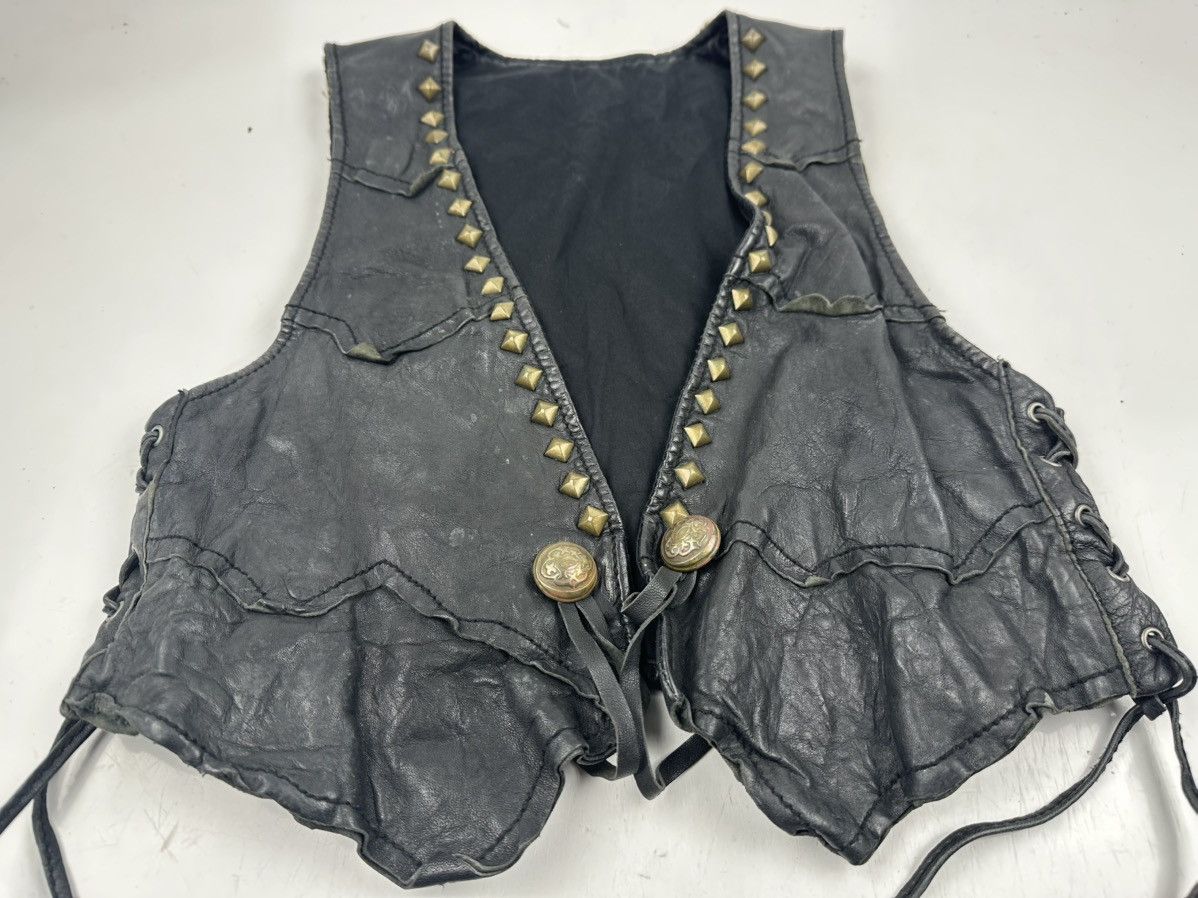 Japanese Brand Leather Vest - TC 47 Size S / US 4 / IT 40 - 3 Thumbnail