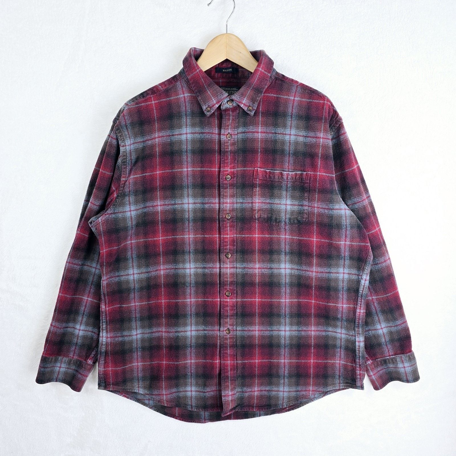 Pendleton Pendleton Mason Button Down Red Plaid Long Sleeve Shirt XL Size US XL / EU 56 / 4 - 2 Thumbnail