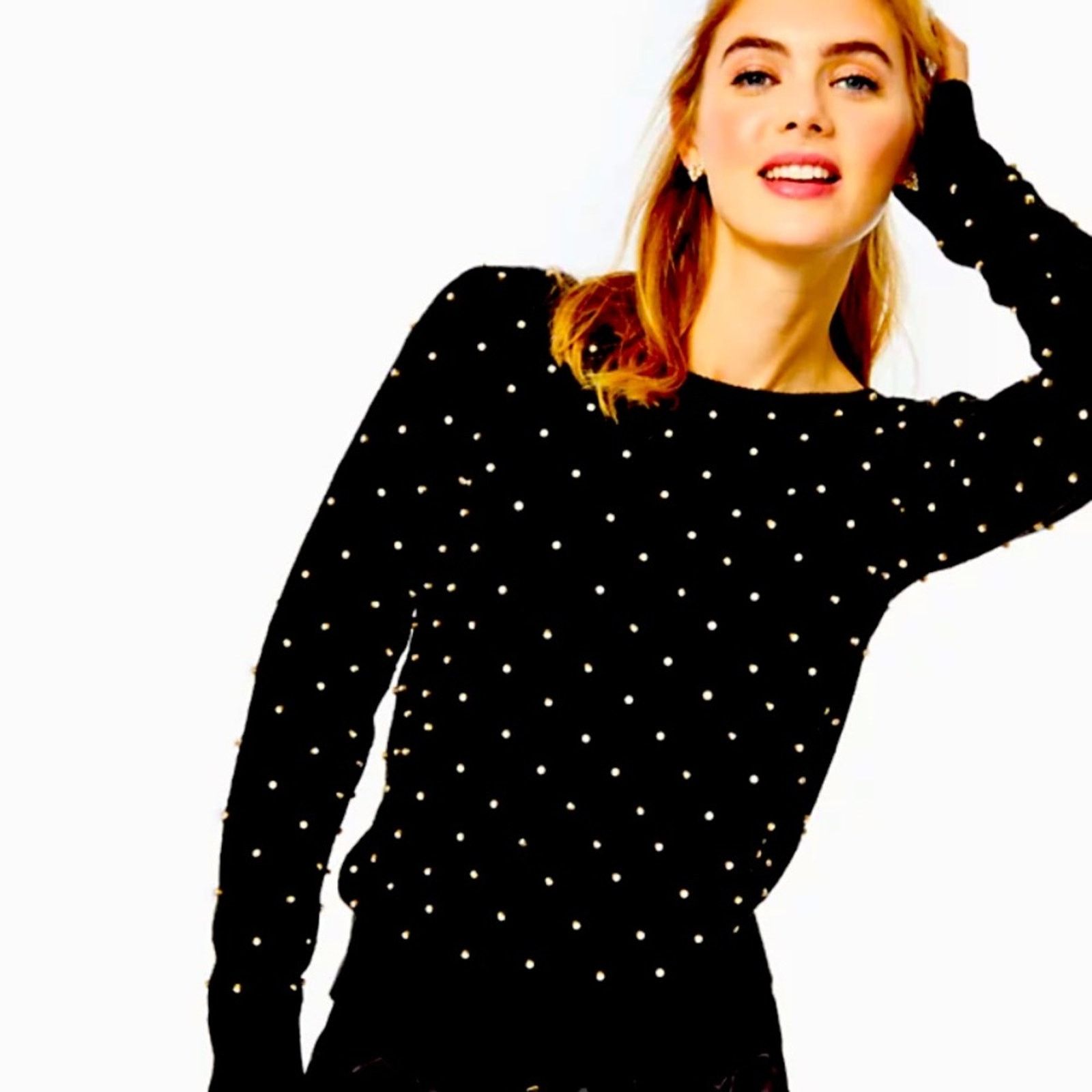 Lilly Pulitzer Lilly Pulitzer $168 Laveta Rhinestone Sweater XS EUC Size XS / US 0-2 / IT 36-38 - 11 Thumbnail