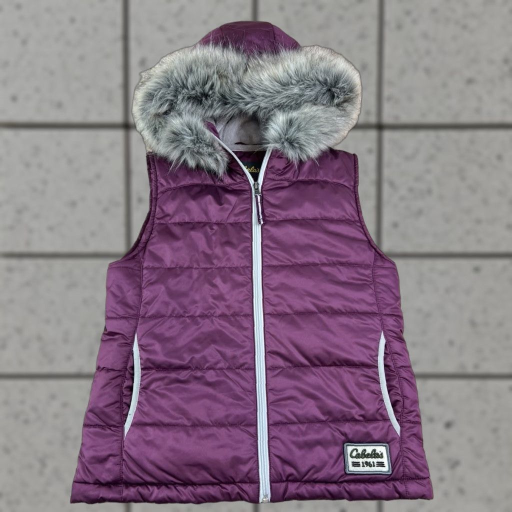 Vintage Cabela's Women’s Vest Puffer Lined Fleece Purple Medium Frost Wool? Size M / US 6-8 / IT 42-44 - 1 Thumbnail