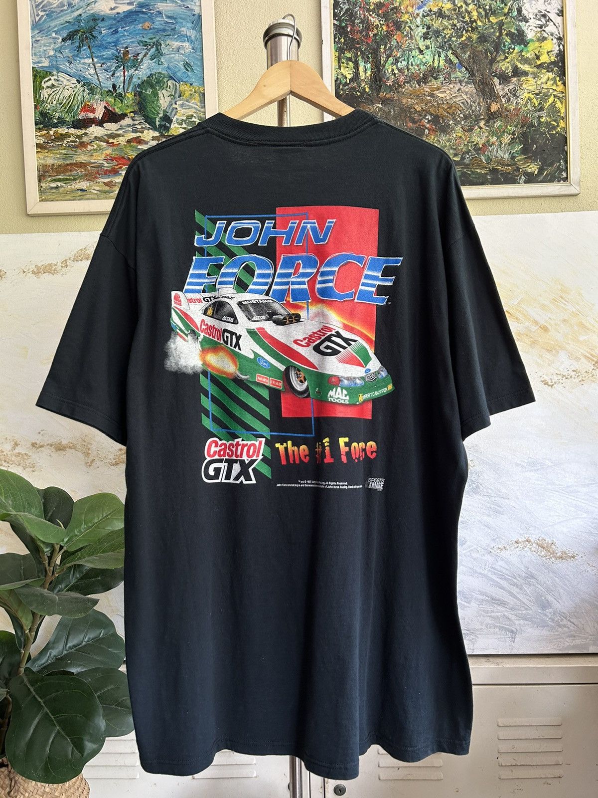 NASCAR 1997 John Force Racing Team Tshirt Size US XXL / EU 58 / 5 - 1 Thumbnail