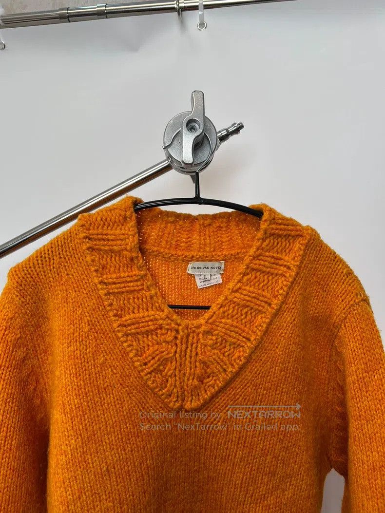Dries Van Noten DRIES VAN NOTEN Chunky Knit Orange Wool Sweater Size US L / EU 52-54 / 3 - 3 Thumbnail
