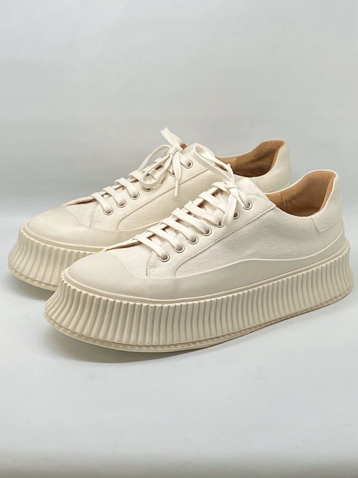 Jil Sander Jil Sander Platform Canvas Low Top Sneaker size 42/us size 9 Size US 9 / EU 42 - 5 Thumbnail
