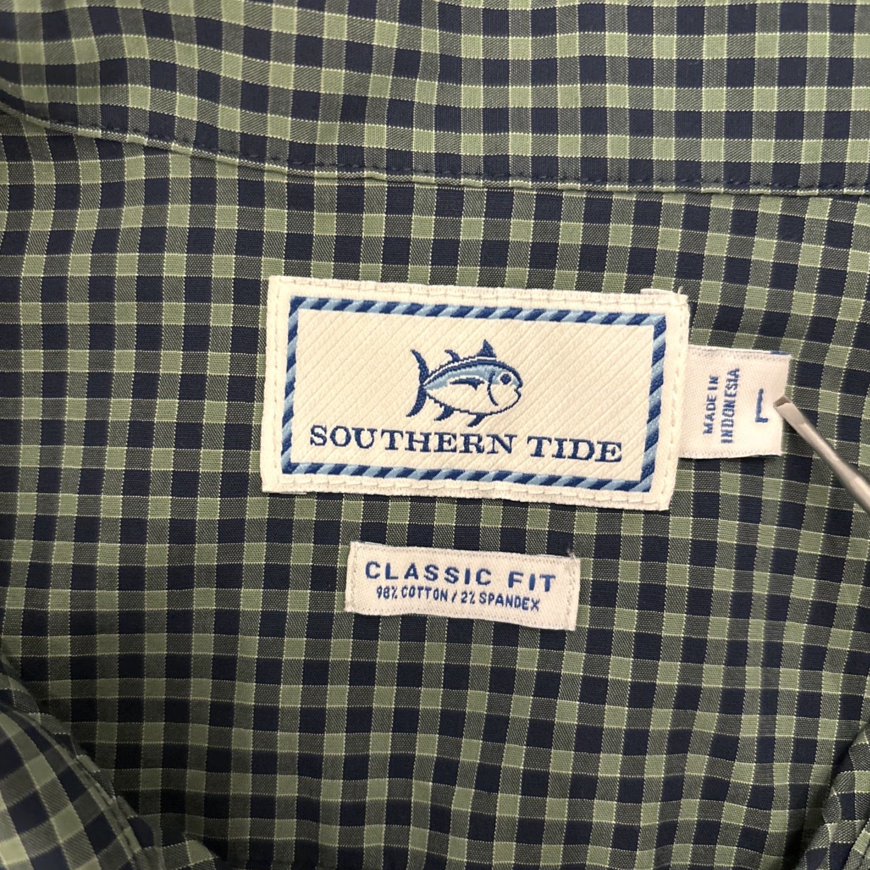 Southern Tide Southern Tide Dress Shirt Blue Green Plaid Long Sleeve Classic Fit Large Mens Shirt Size 42R - 5 Thumbnail