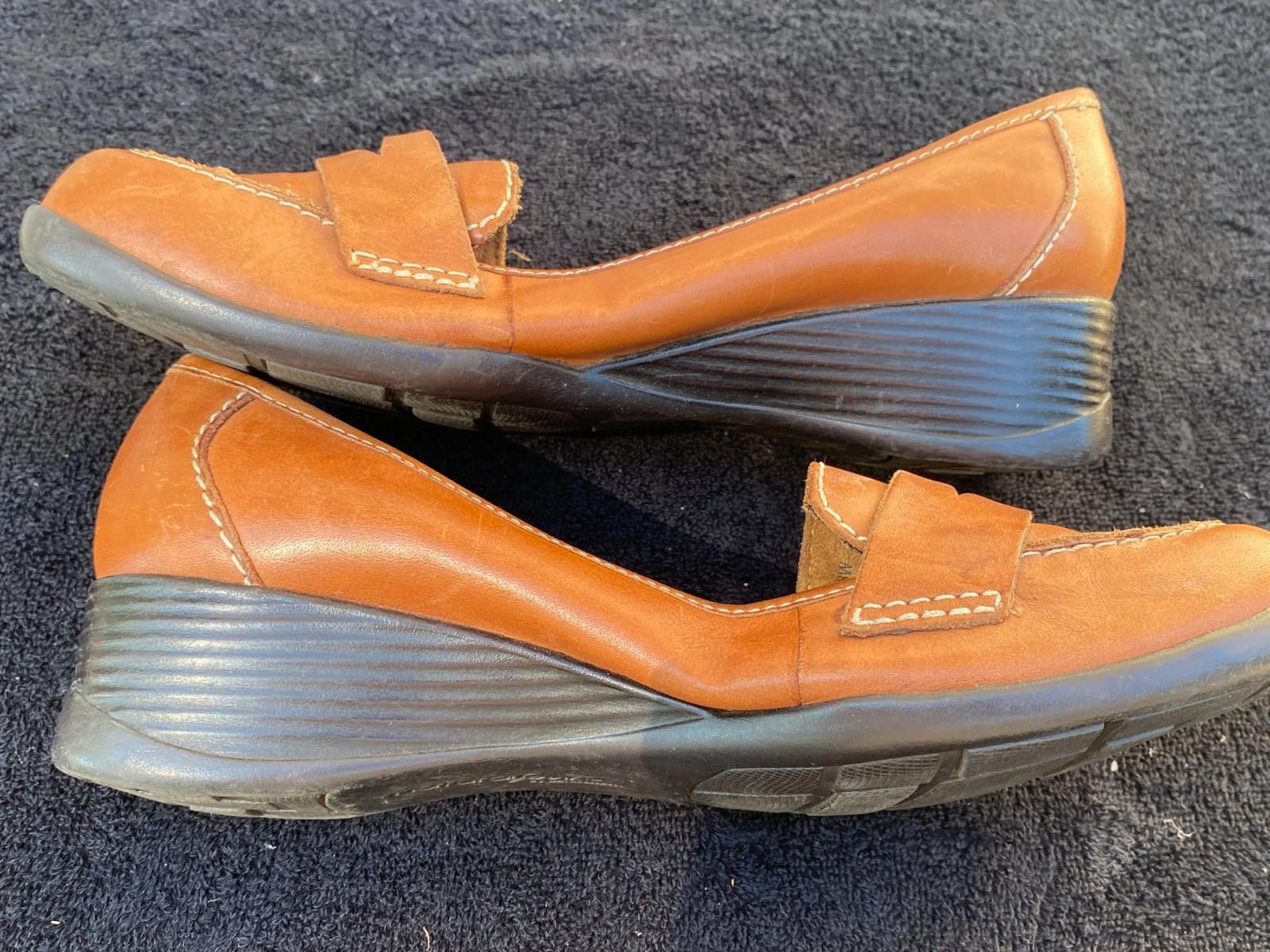 Designer Natural Soul Womens 8W Bratman Slip On Wedge Loafers (#S609) Size US 8 / IT 38 - 3 Thumbnail