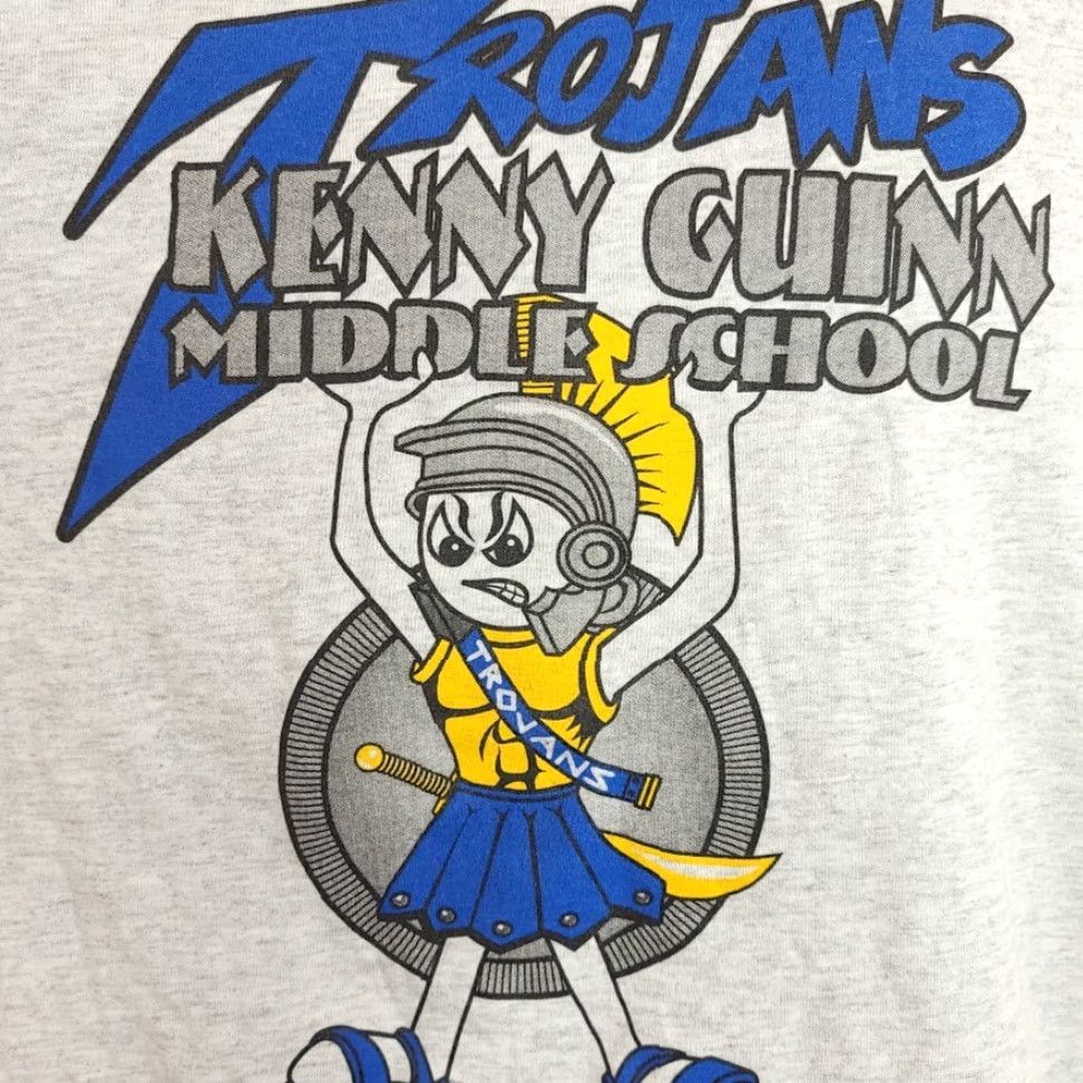Vintage VINTAGE Kenny Guinn Trojans T Shirt Mens Size Medium 90s Las Vegas Made In USAGray Cotton Blend Crew Neck Short Sleeve Murina T-Shirt Mascot School Size US M / EU 48-50 / 2 - 3 Thumbnail