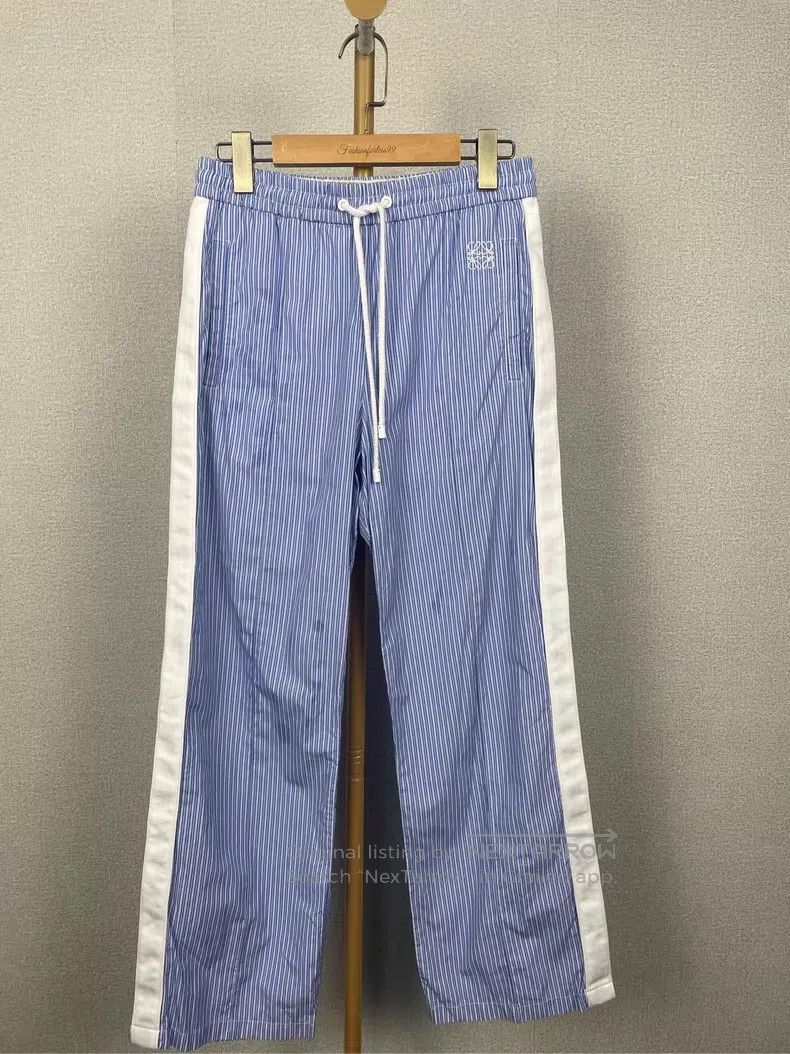 Loewe Loewe size S Blue and White Striped Casual Pants Size 26" / US 2 / IT 38 - 1 Thumbnail