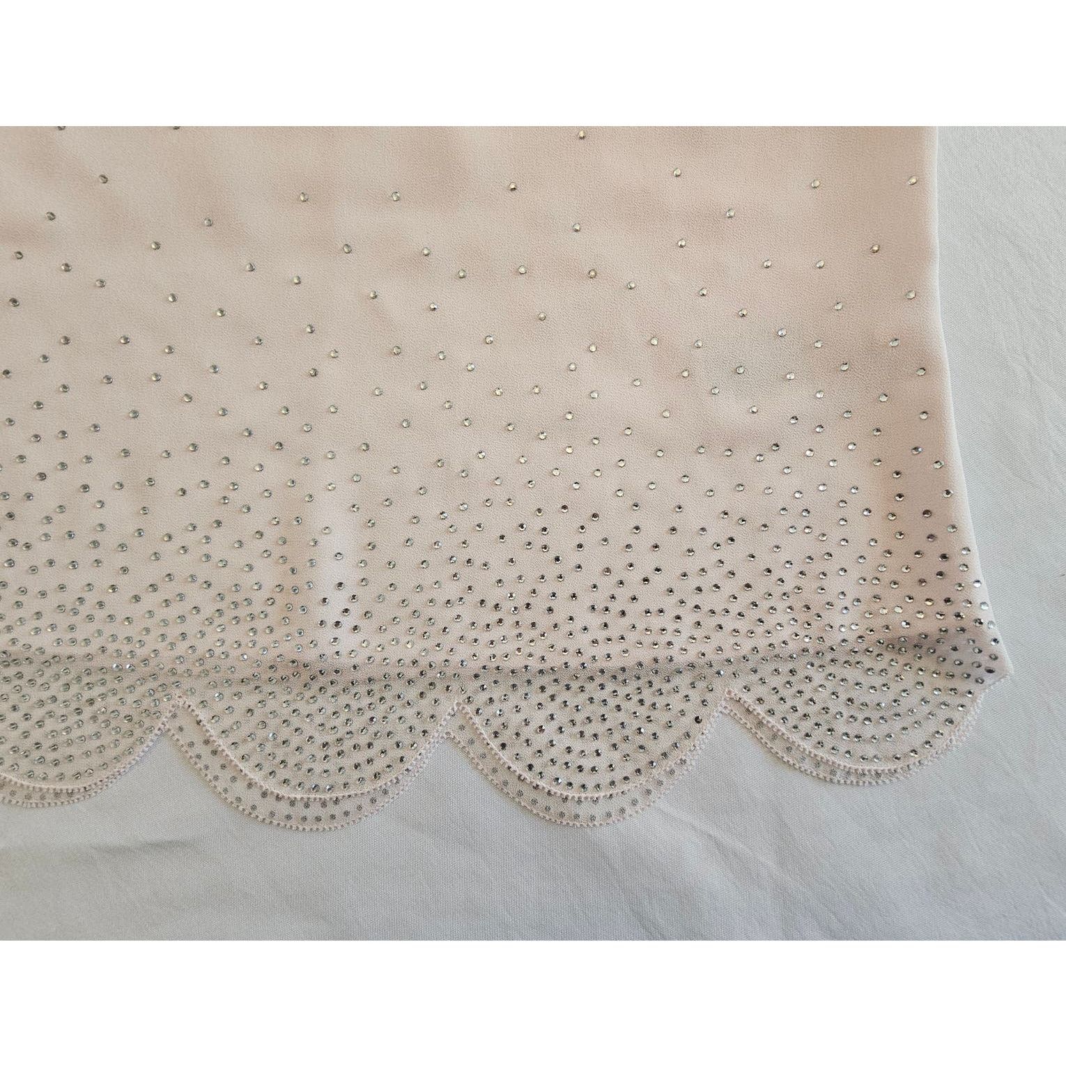 Ted Baker TED BAKER Blush Pink Rhinestones Scalloped Wyndy Tank Top 1 Size S / US 4 / IT 40 - 7 Thumbnail
