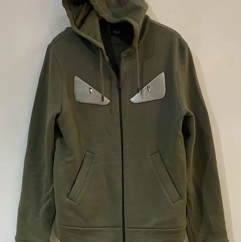 Fendi Fendi Green Wool Men's Outerwear Jacket 0089 Size US M / EU 48-50 / 2 - 1 Thumbnail