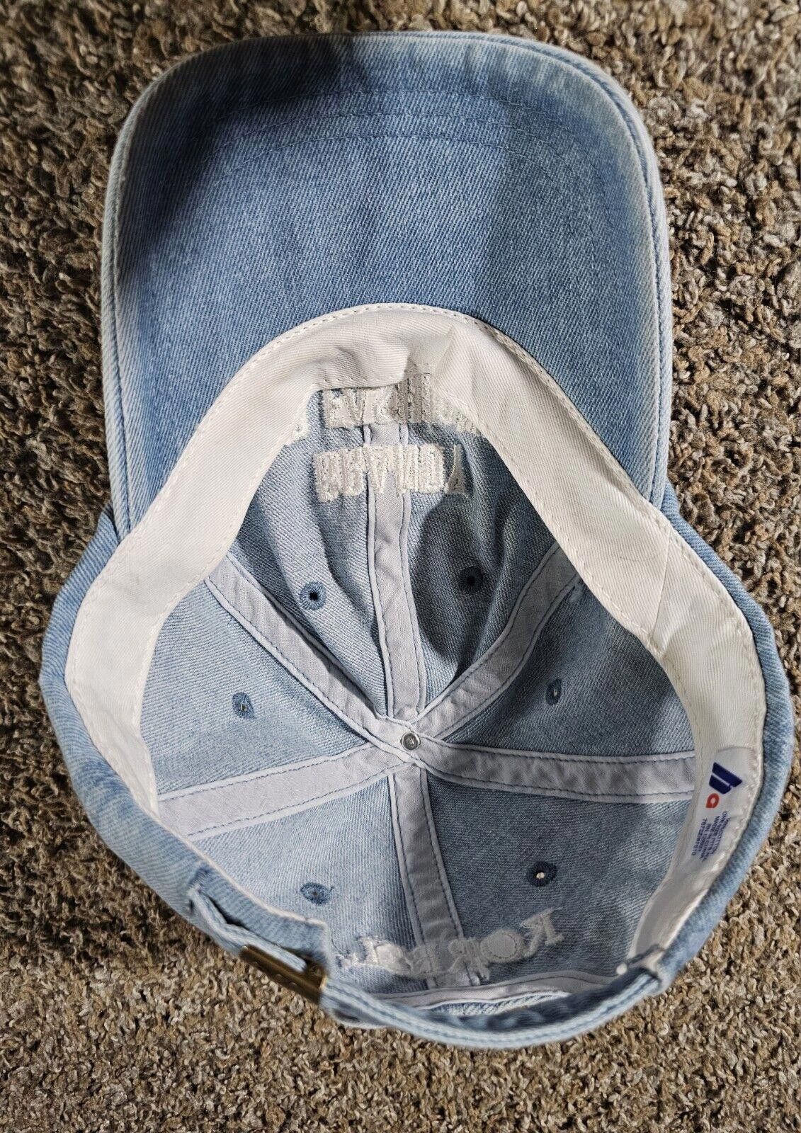 Designer korbel brandy old fashion Blue denim esque strapback hat Size ONE SIZE - 7 Thumbnail