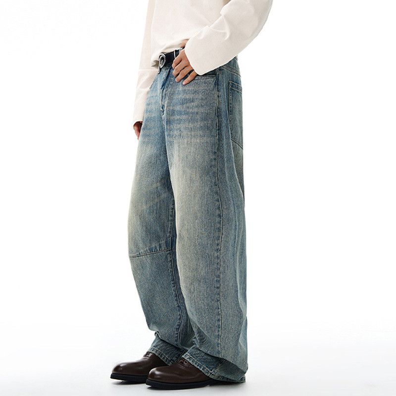 Vintage Punk vintage washed distressed scimitar jeans for men Size US 32 / EU 48 - 3 Thumbnail